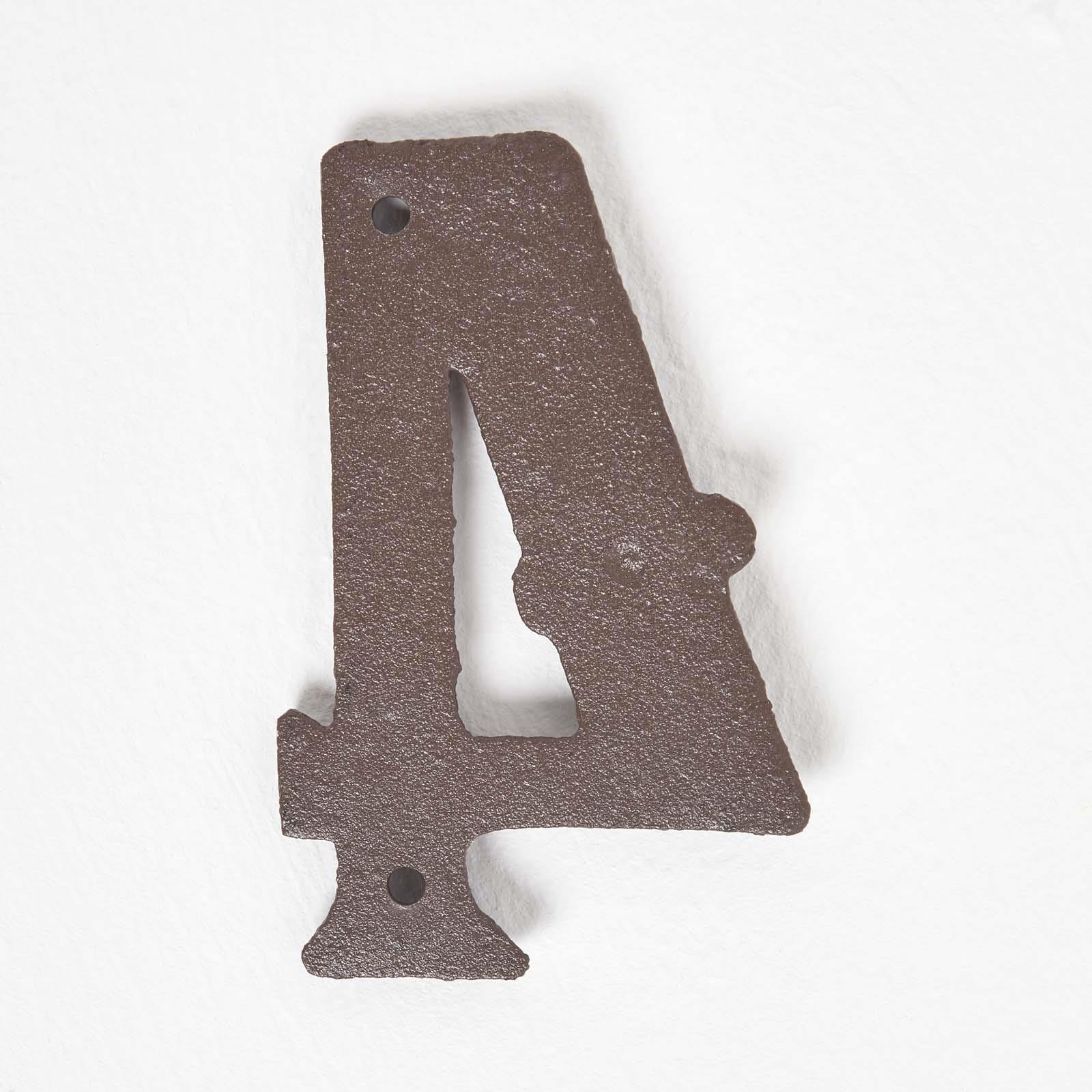 Brown Antique Cast Iron Door Number Sign Address 0-9 Traditional Design - Picture 19 of 41