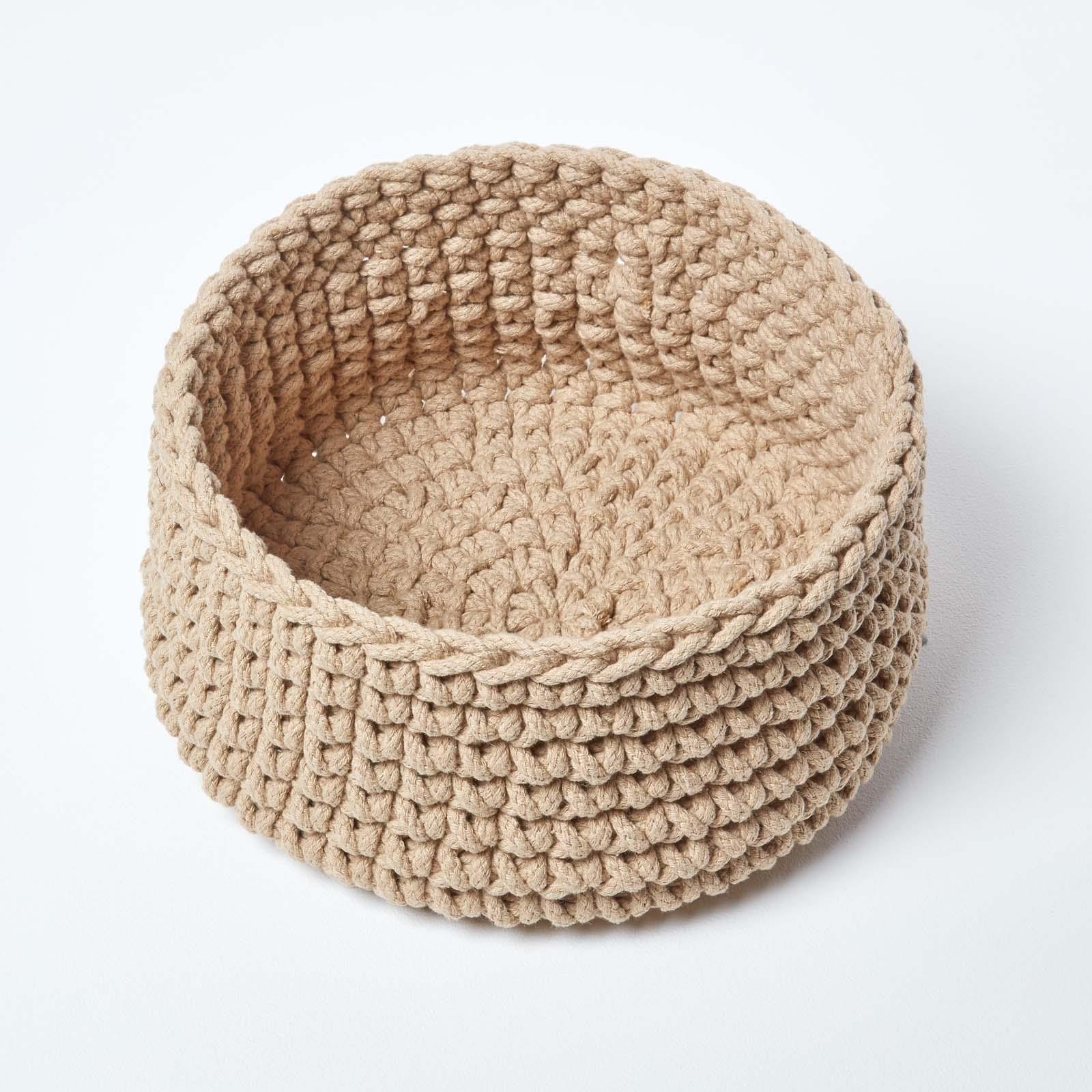 100% Cotton Round Knitted Storage Basket Books & Cloths Storage Handmade Basket - Picture 56 of 135