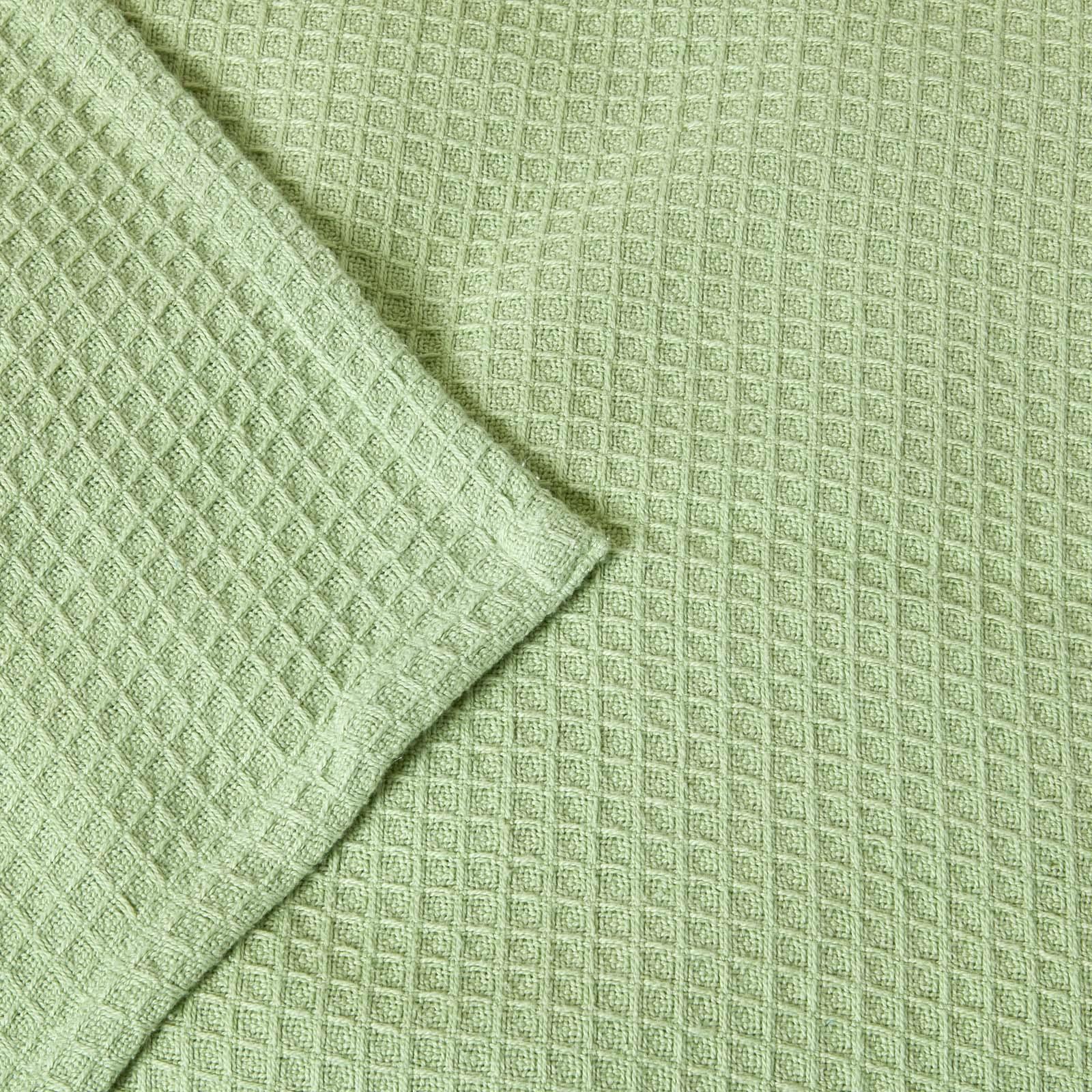 Organic Cotton Waffle Blanket/ Throw Blue, Pink, Green, Natural, White - Picture 24 of 28