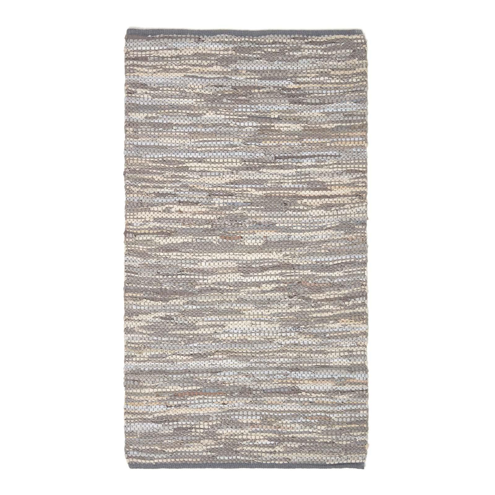 Denver Leather Woven Rugs Black and Chocolate, Modern, Rectangle - Picture 18 of 22