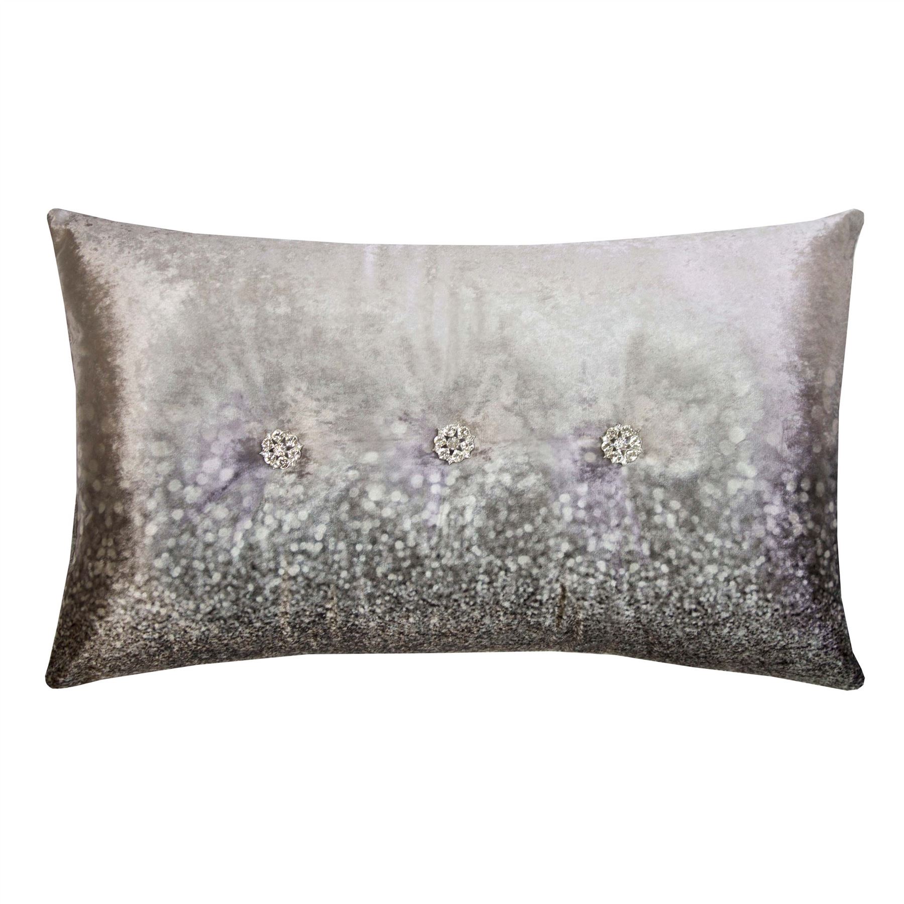 Kylie Minogue Cushion Oyester Sequin Embellished Pleated Crushed Velvet