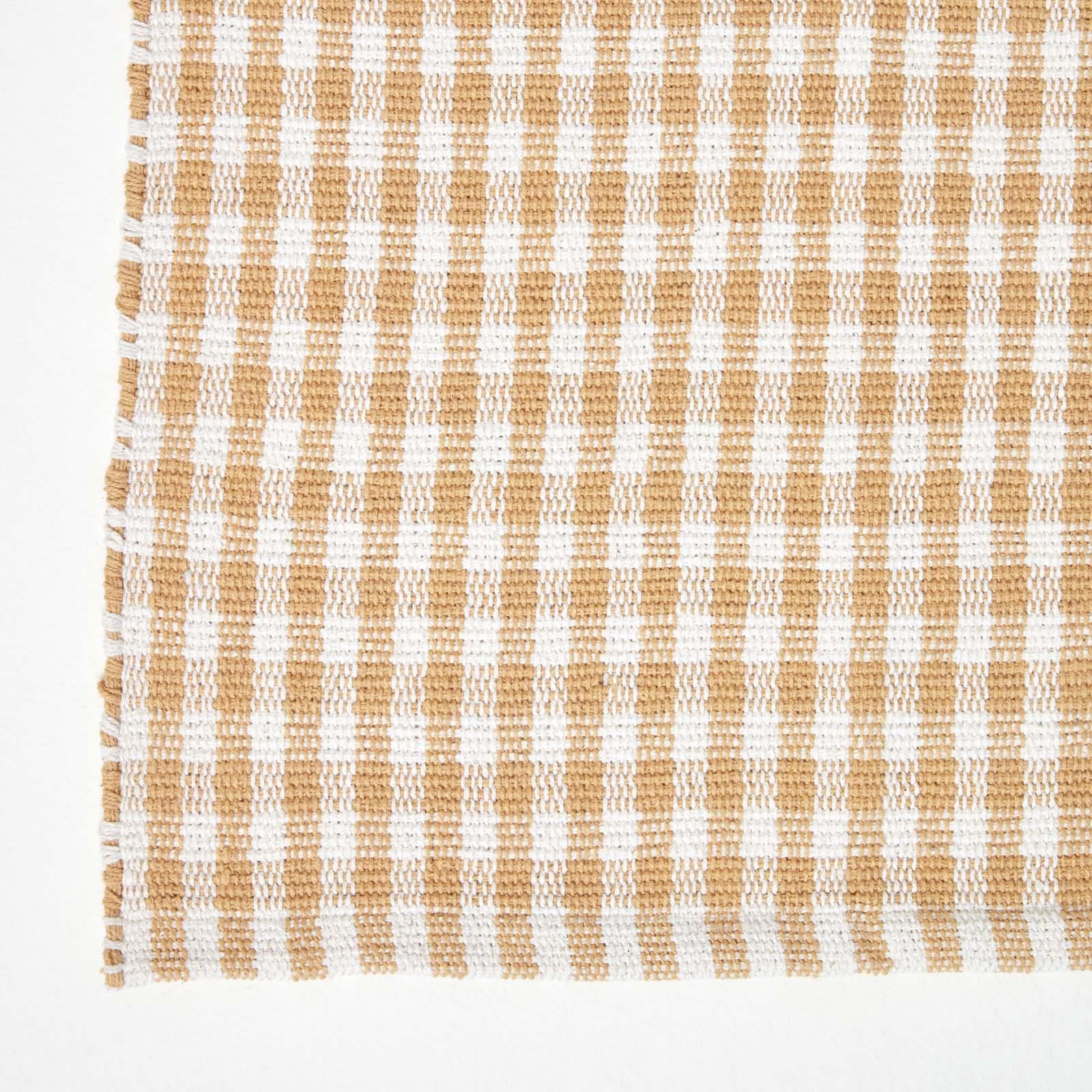 Cotton Gingham Rugs Pink Blue Beige Green Orange Carpet Kids Bath Mats - Picture 6 of 43