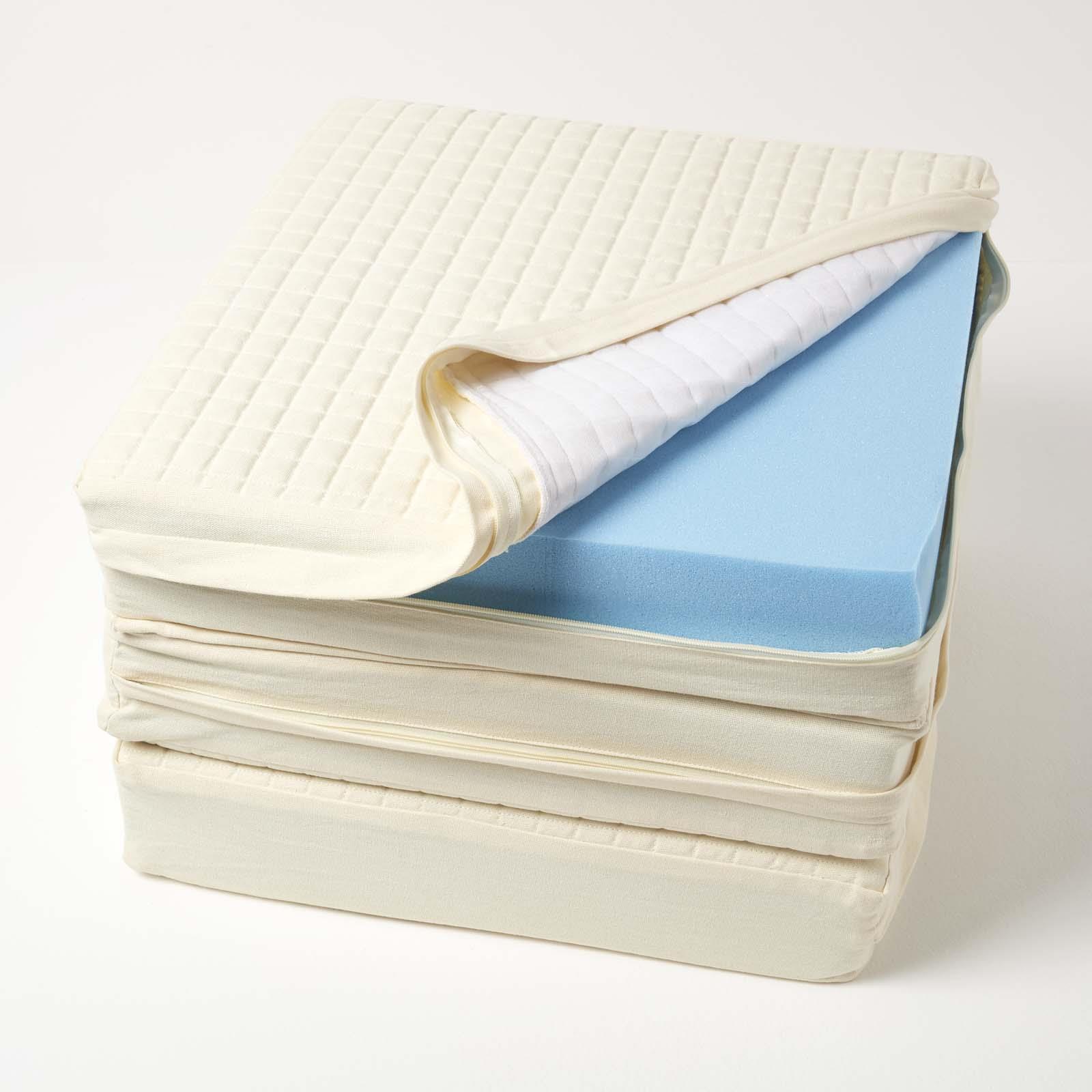 3 Seater Quilted Orthopaedic Booster Cushion Cover with Zip - Picture 2 of 50
