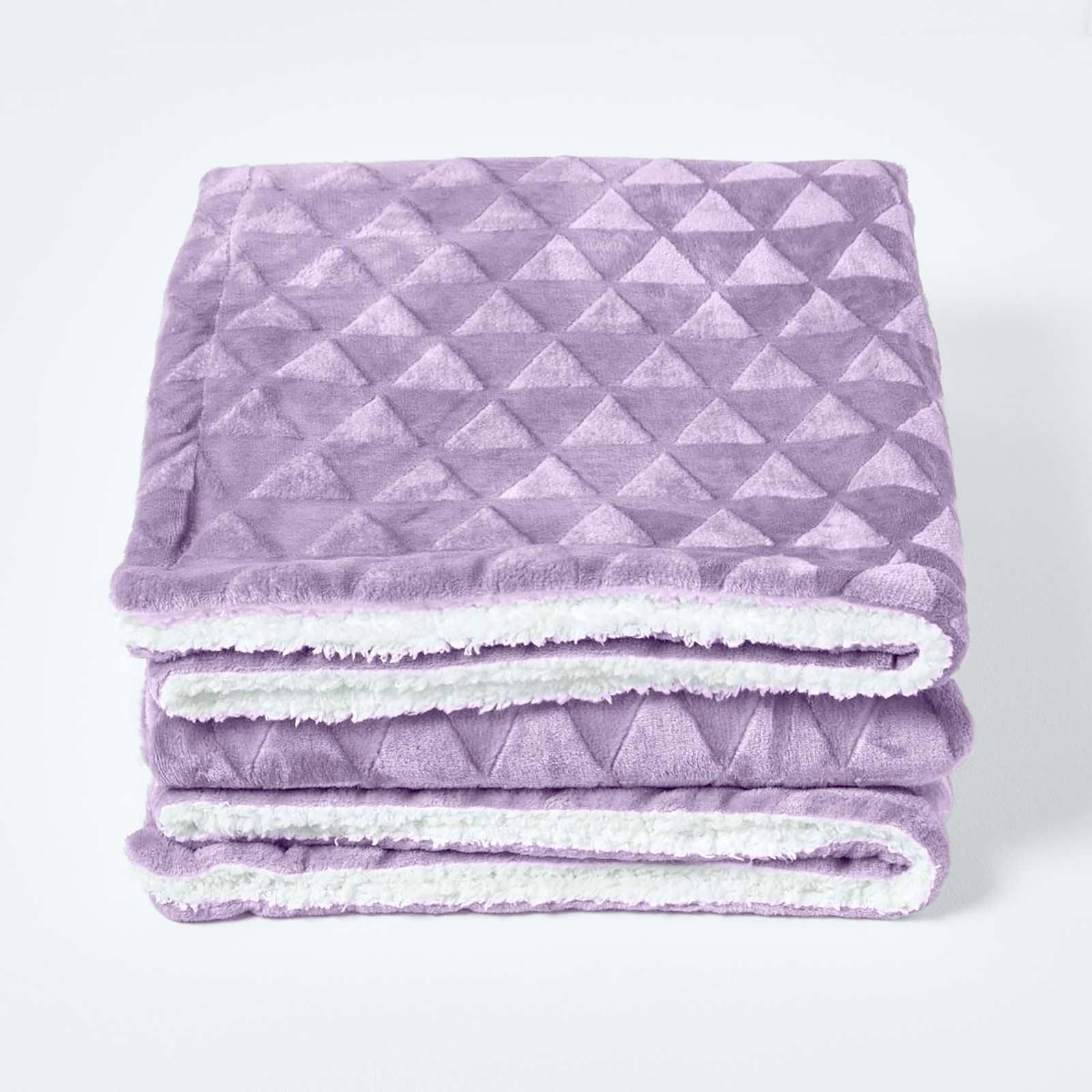 Velvet Throw Over Sofa Bedspread Geometric Triangle Soft Bed Protector Cover - Picture 64 of 74