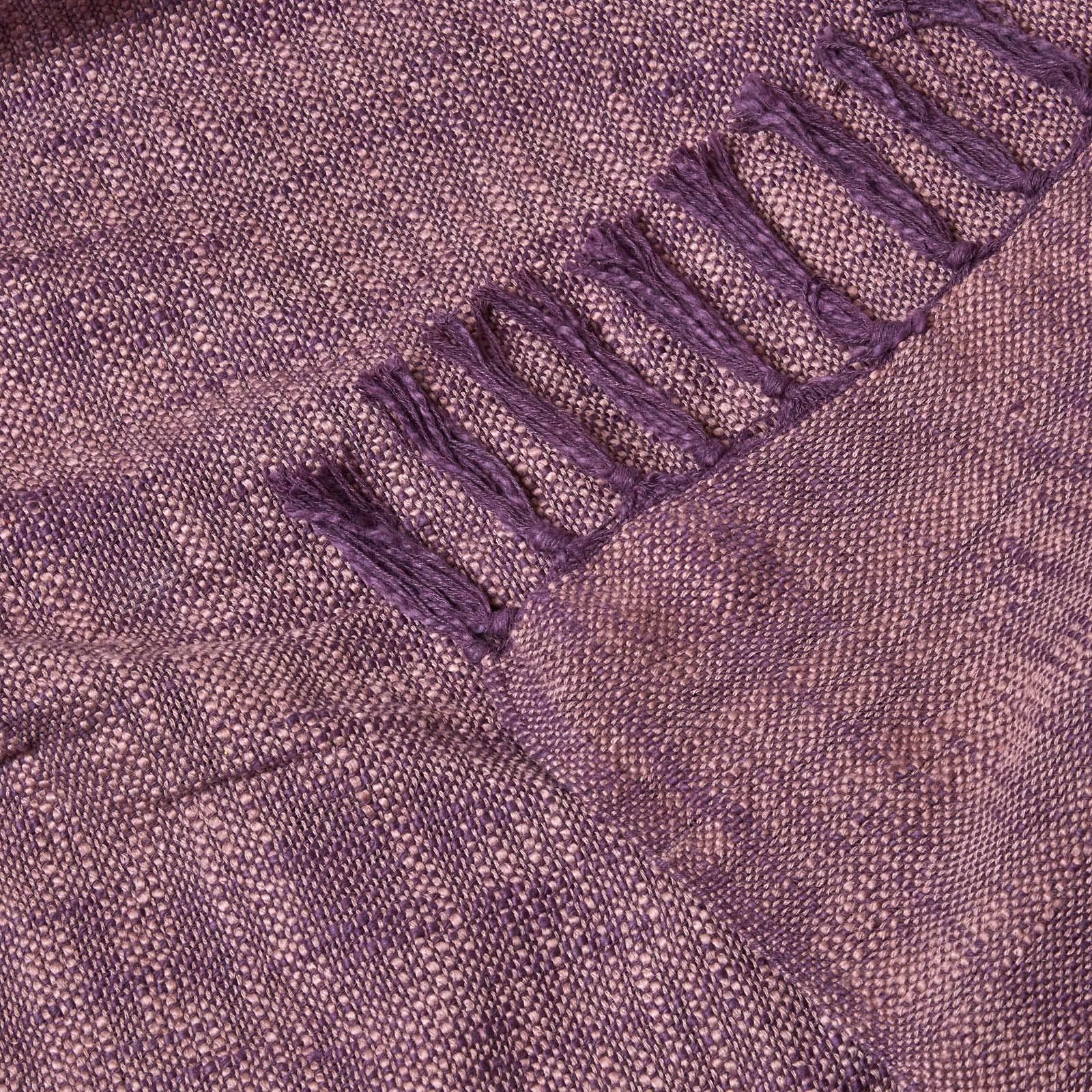 Homescapes Hand woven 100% Pure Cotton Throws for Bed or Sofa Yellow Grey Purple - Picture 19 of 54