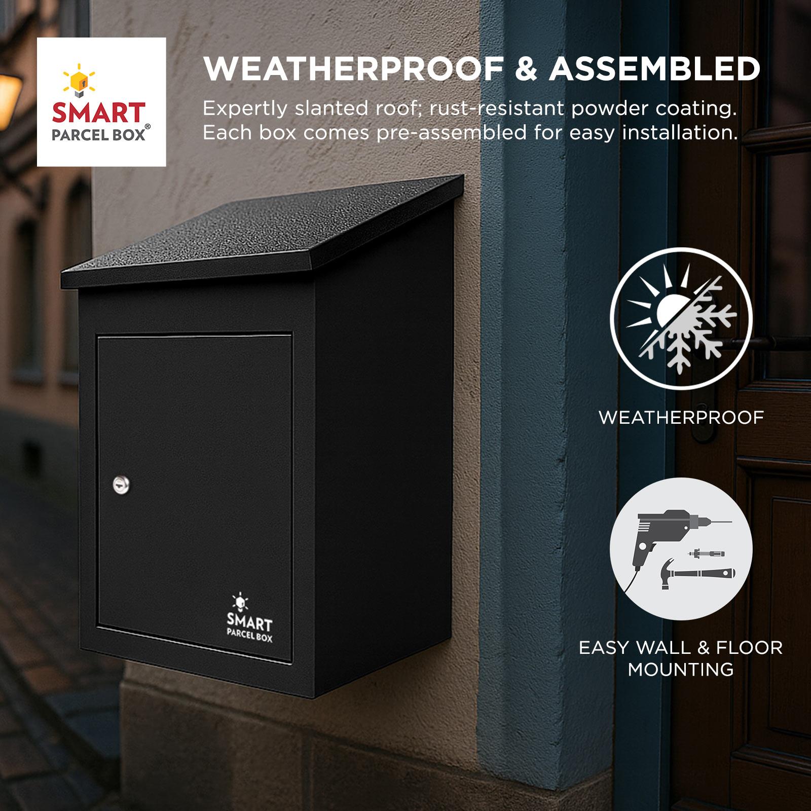 Medium Parcel Delivery Drop Box Lockable Home Storage Letter Post Box - Picture 5 of 64