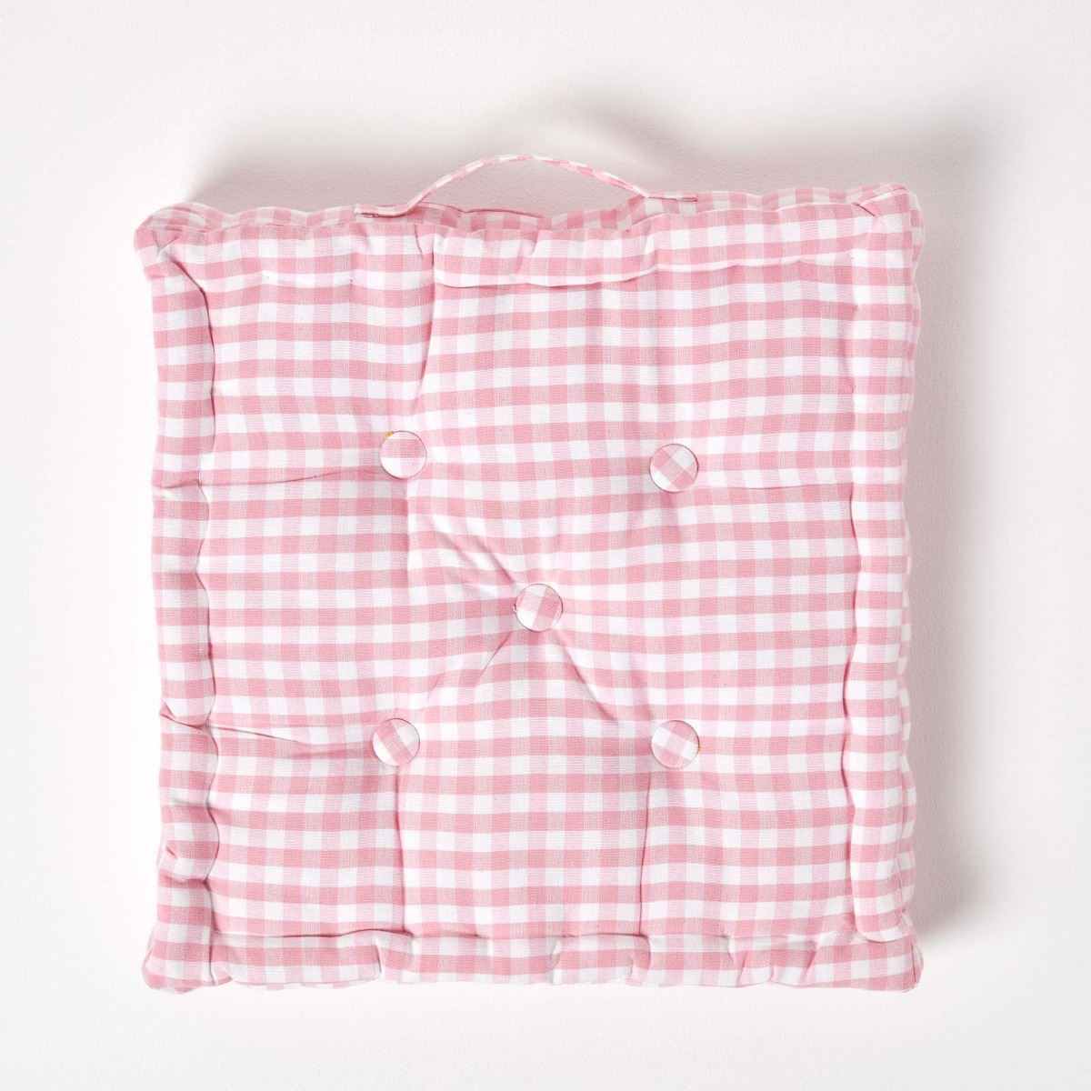 Gingham Check Large Floor Cushions Outdoor Garden Dining Booster Seat Pads - Picture 16 of 25