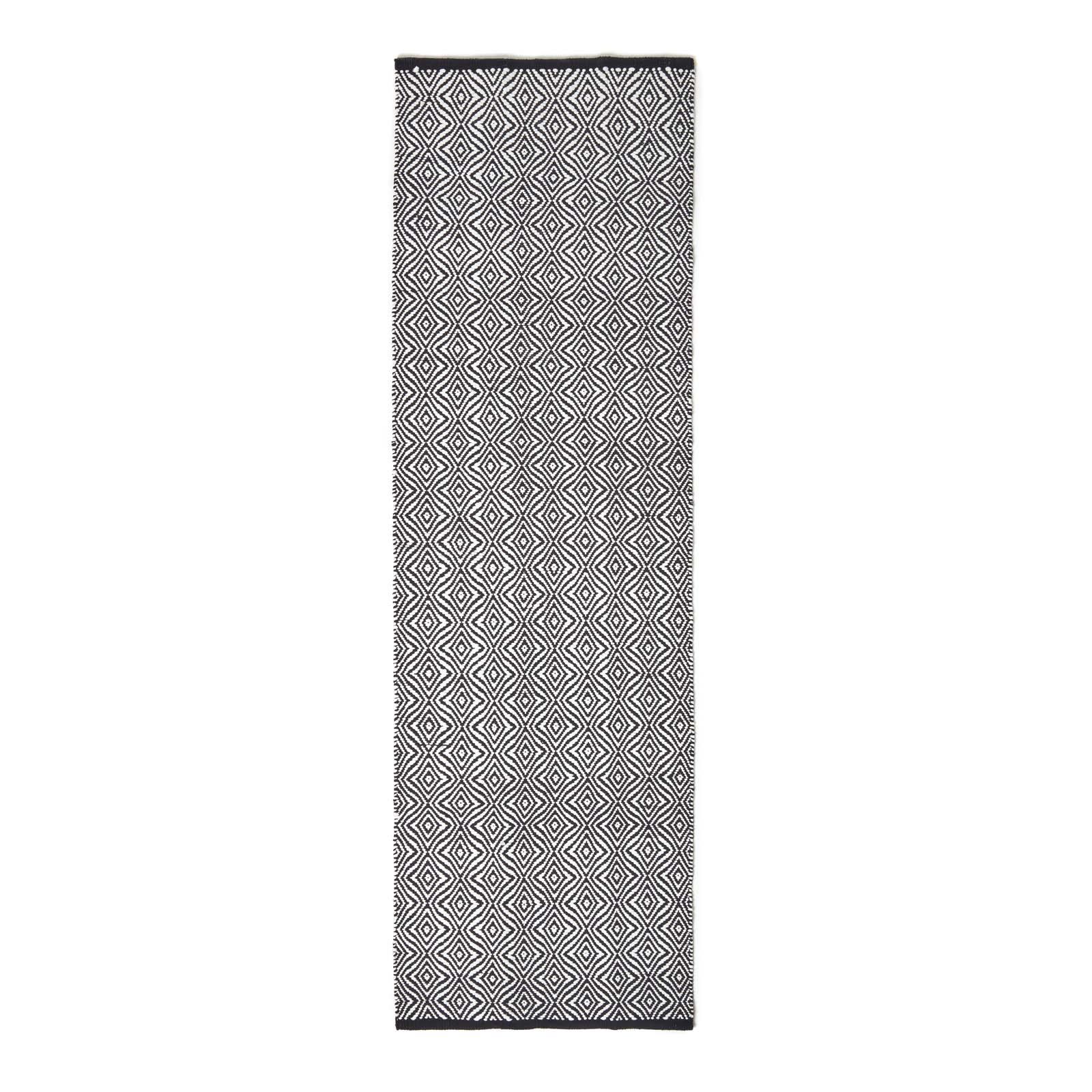 Handwoven Geometric & Checked Pattern Contemorary Style Cotton Hallway Runner - Picture 23 of 36