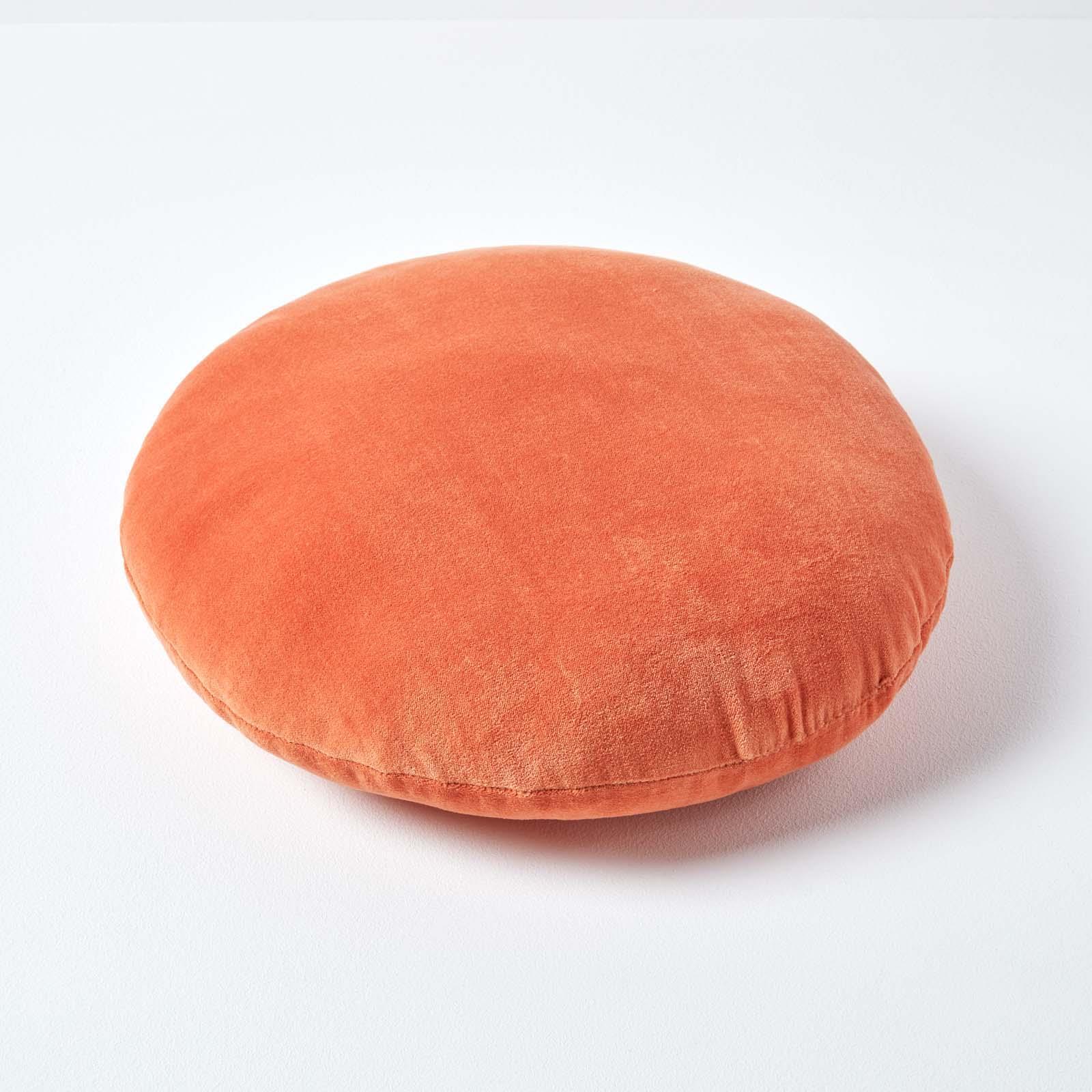 Luxury Super Soft Cotton Round Filled Plain Scatter Cushion, 40cm Diameter - Picture 7 of 26