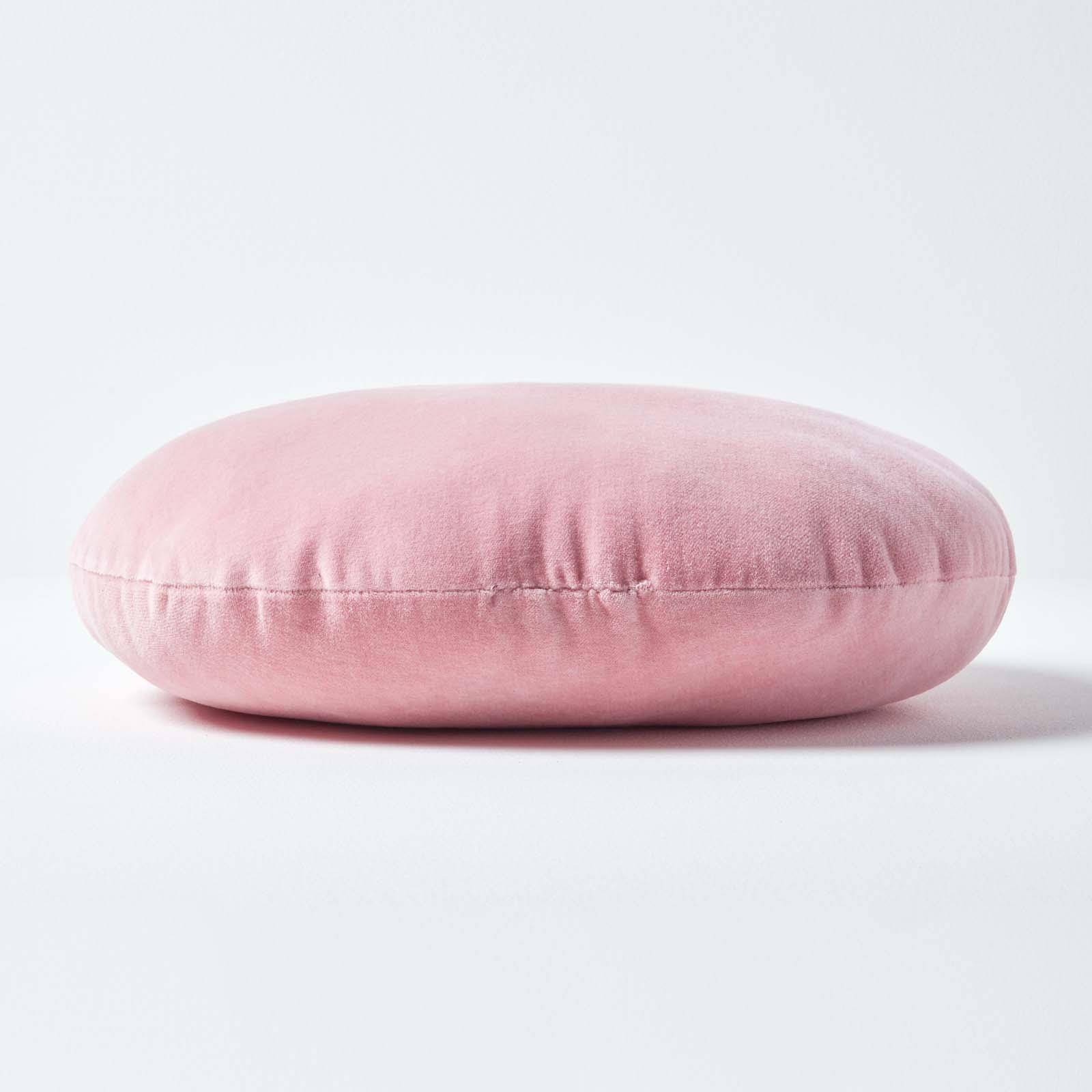 Luxury Super Soft Cotton Round Filled Plain Scatter Cushion, 40cm Diameter - Picture 22 of 26