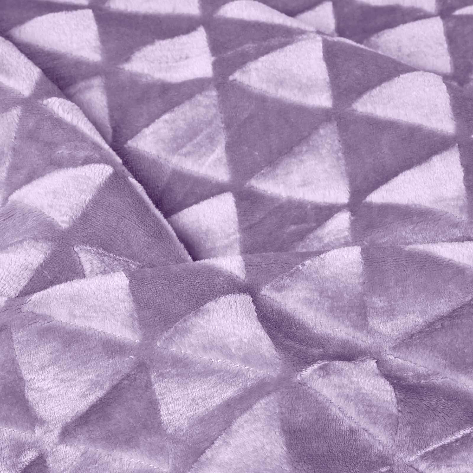 Velvet Throw Over Sofa Bedspread Geometric Triangle Soft Bed Protector Cover - Picture 66 of 74