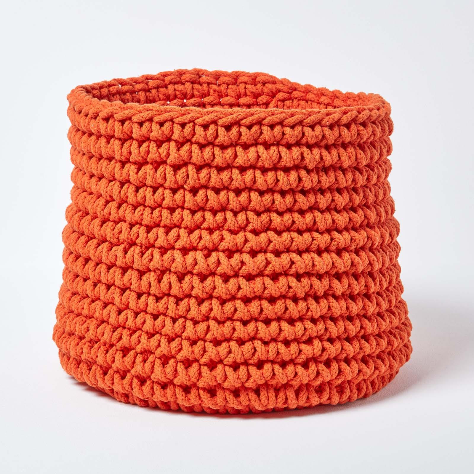 100% Cotton Round Knitted Storage Basket Books & Cloths Storage Handmade Basket - Picture 88 of 135