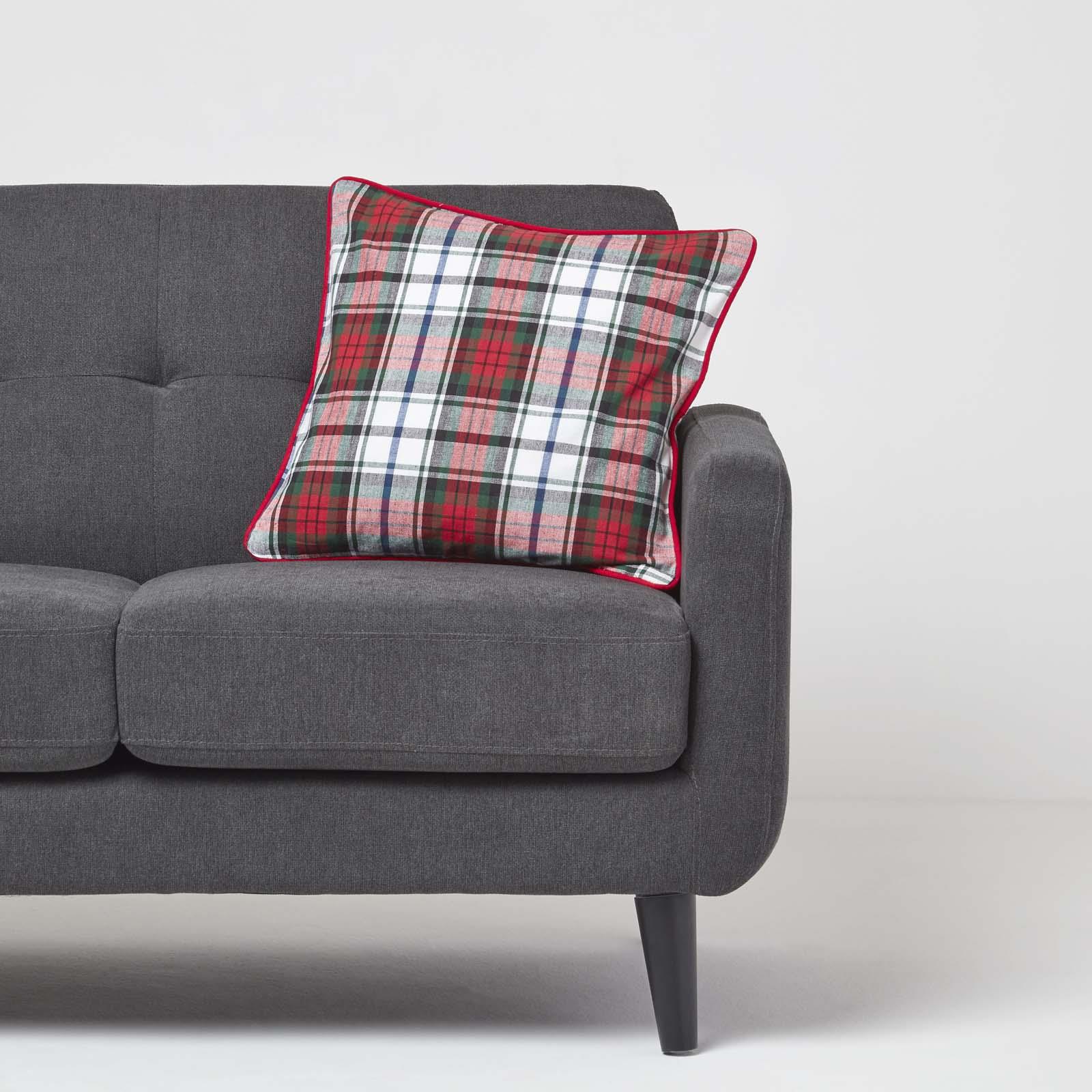 Tartan Check 100% Cotton and Polyester Sofa or Settee Cushion Covers Washable - Picture 29 of 50