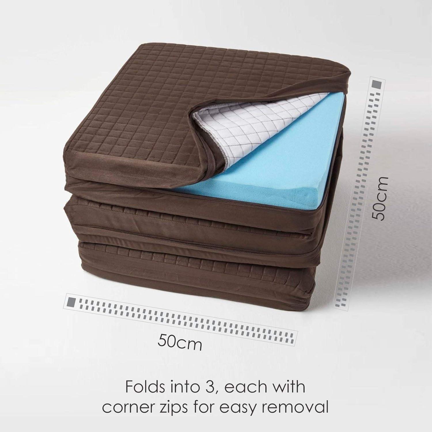 3 Seater Quilted Orthopaedic Booster Cushion Cover with Zip - Picture 40 of 50