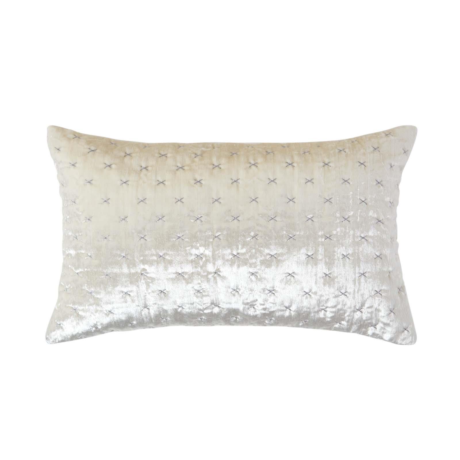 Plain Luxury Crushed Velvet Cushion Cover in Embroidered Design with