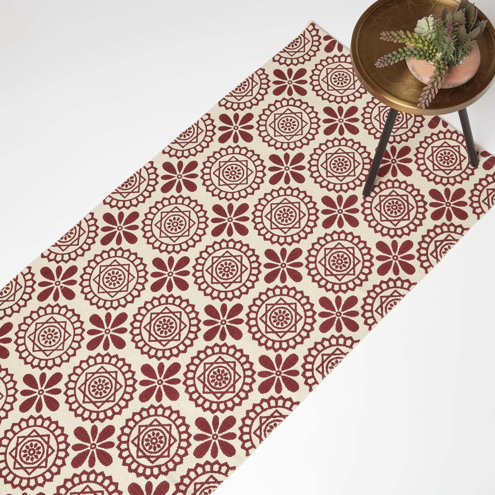 Hand Woven Multi Coloured Rugs and Hall Runners in Decorative Geometric Pattern - Picture 46 of 51