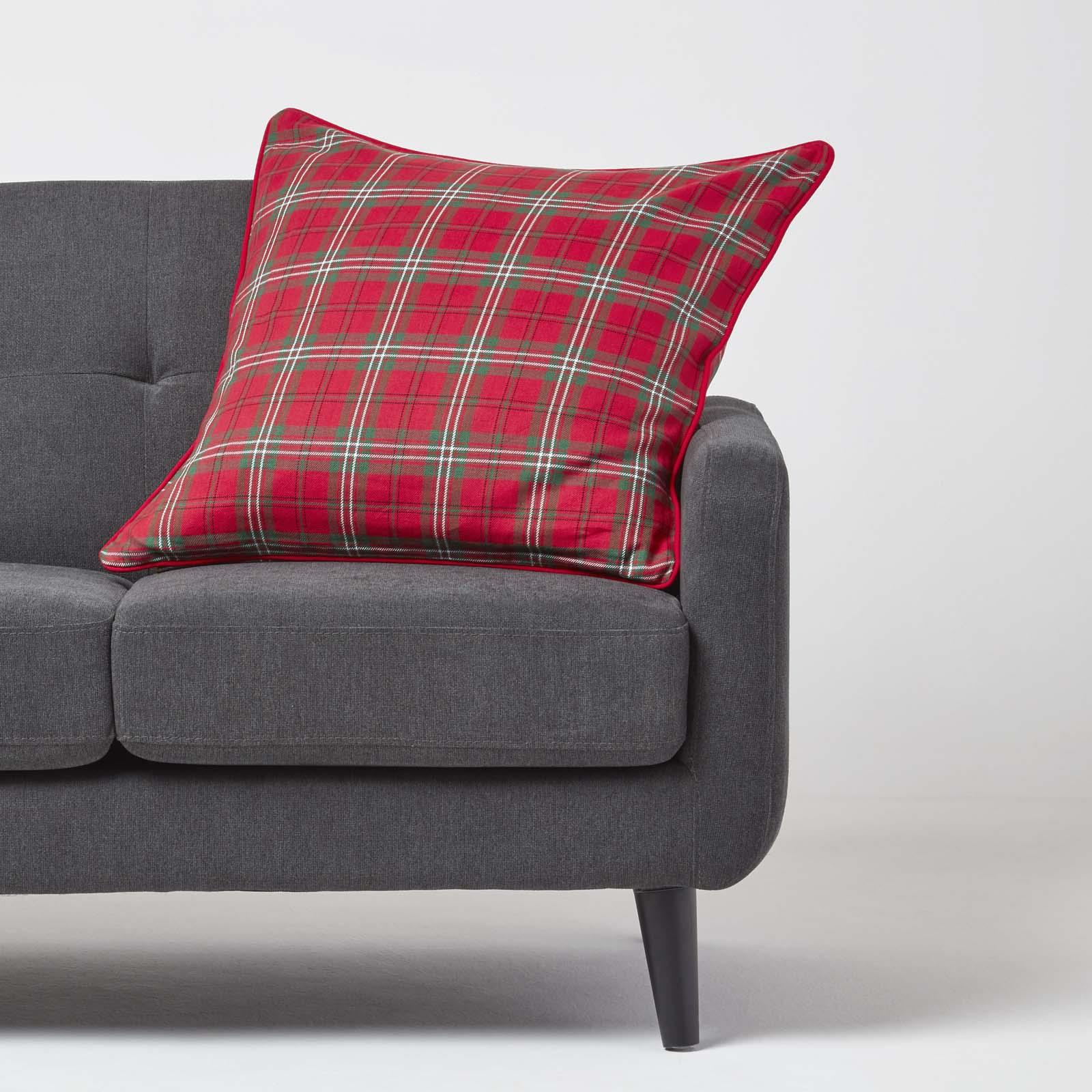 Tartan Check 100% Cotton and Polyester Sofa or Settee Cushion Covers Washable - Picture 9 of 50