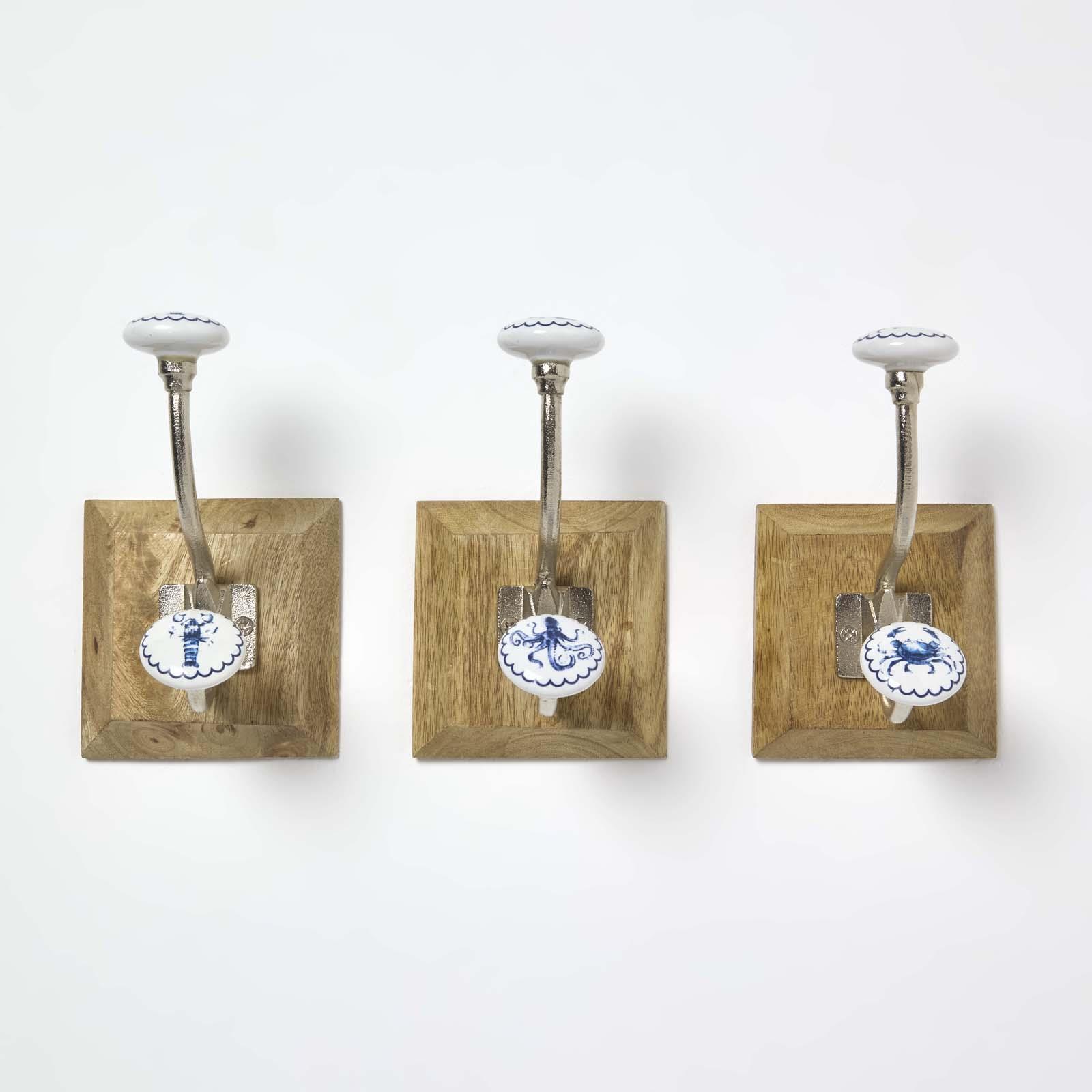 Wall Mounted Vintage style Decorative Coat Rack Hook Hangers with 2 and 4 Hooks - Afbeelding 24 van 29