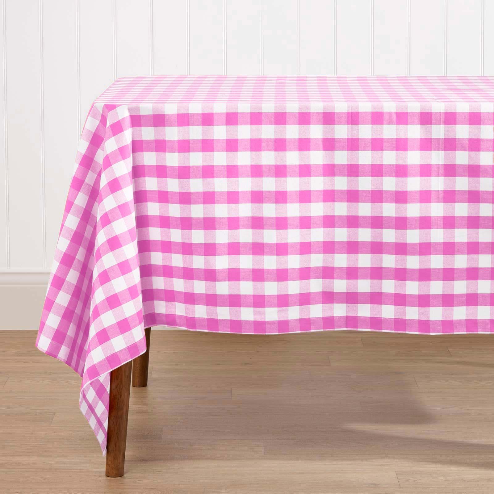 Block Check Tablecloth 100% Cotton Matching With Placemats, Napkins and Seat Pad - Picture 21 of 25