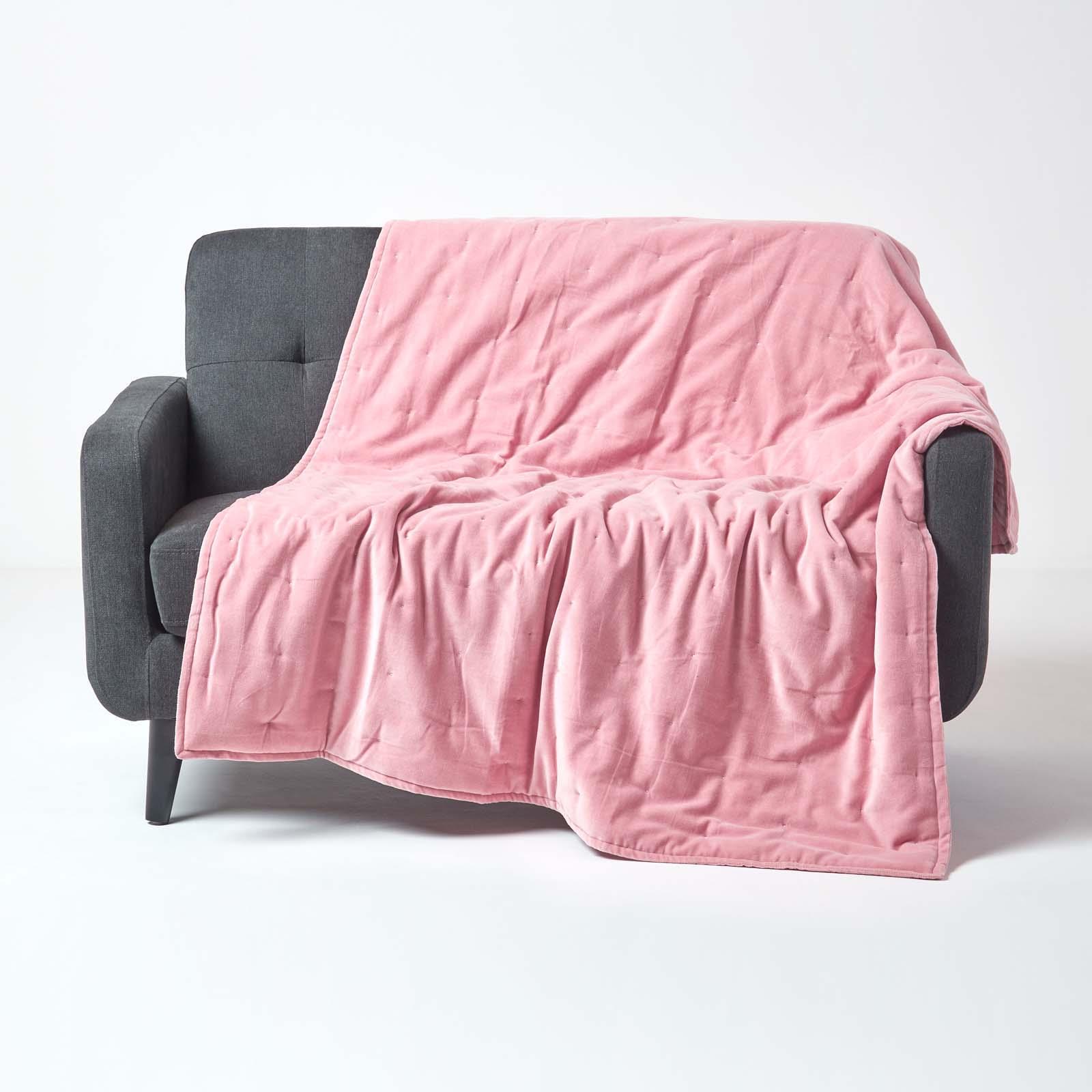 Luxurious Super Soft Cotton Velvet Woven Washable Quilted Sofa or Bed Throw - Picture 44 of 57