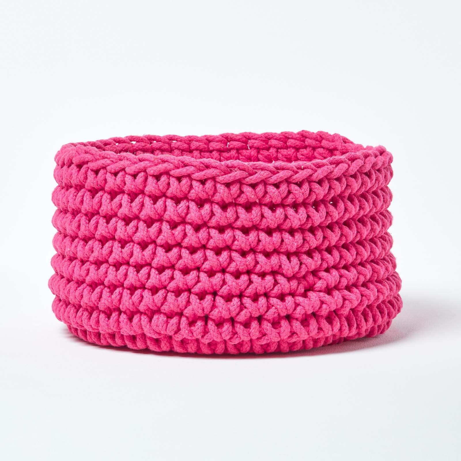 100% Cotton Round Knitted Storage Basket Books & Cloths Storage Handmade Basket - Picture 47 of 135