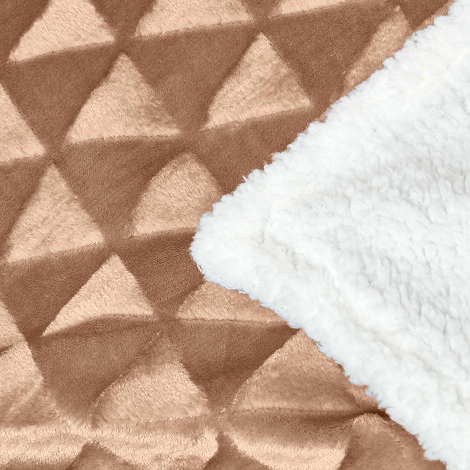 Velvet Throw Over Sofa Bedspread Geometric Triangle Soft Bed Protector Cover - Picture 34 of 74