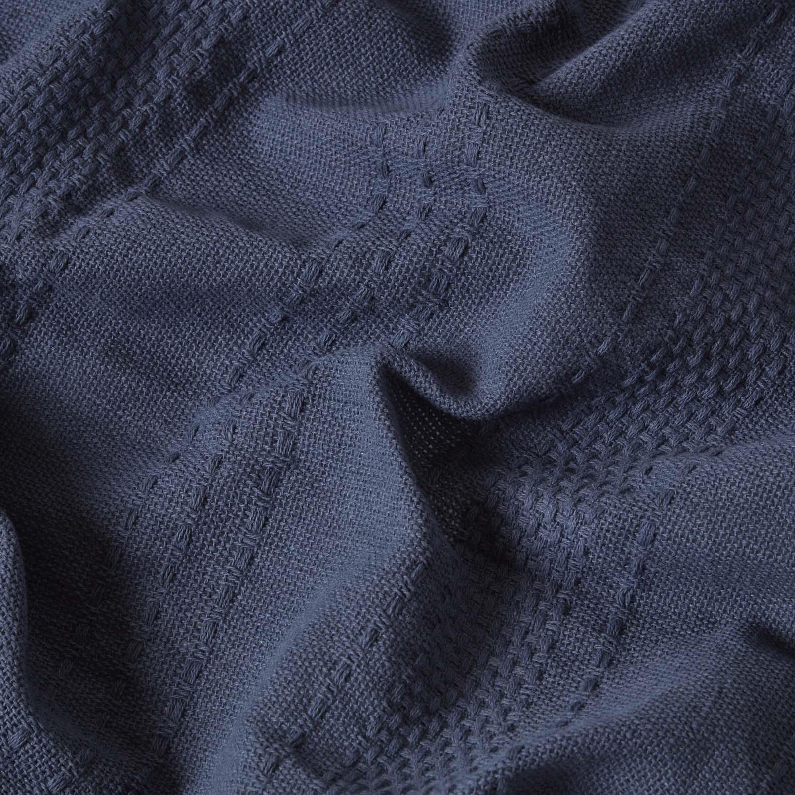 100% Cotton Lightweight Handwoven Textured "KASHI" Throw Blanket with Tassels - Picture 17 of 25