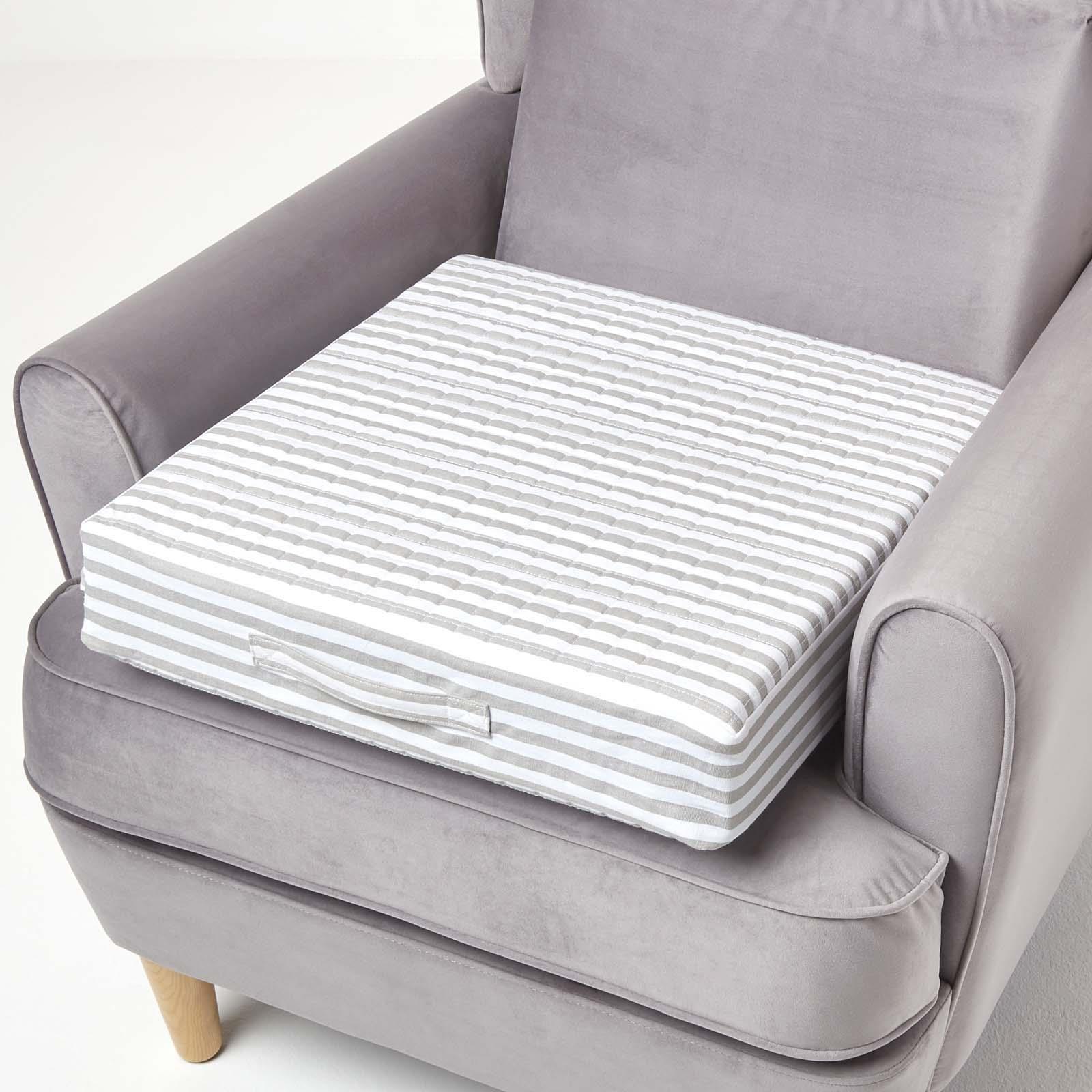 Quilted Armchair Booster Cushion with Removable Cover Firm Orthopaedic Foam - Picture 20 of 43