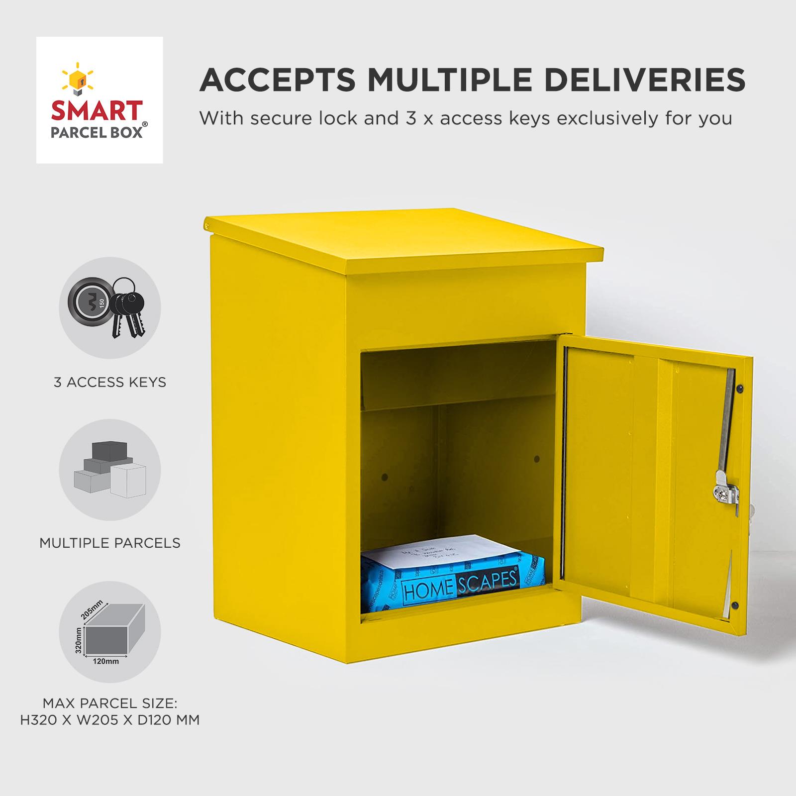 Medium Parcel Delivery Drop Box Lockable Home Storage Letter Post Box - Picture 60 of 64