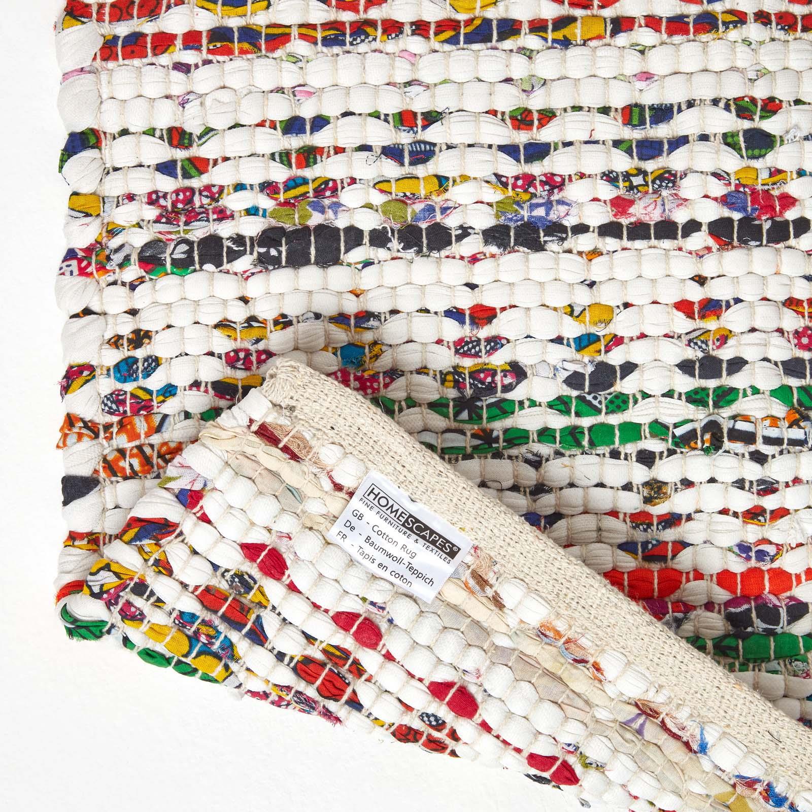 100% Cotton Handmade Multi Colour Chindi Rug Area Rag Rugs Mat Runner - Picture 11 of 21
