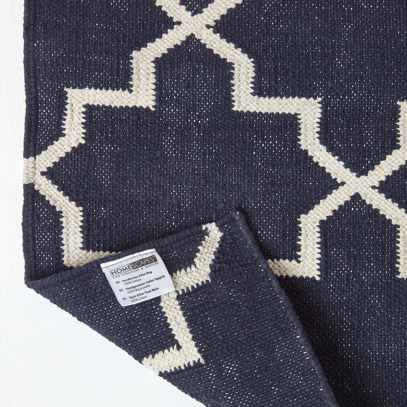 Handmade Cotton & Wool Kilim Rugs Runner Multi Coloured Geometric Diamond Carpet - Picture 29 of 64