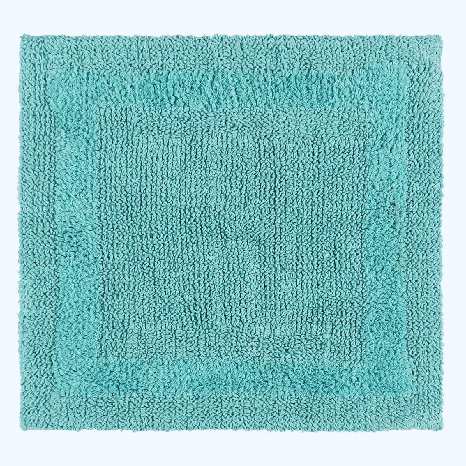 100% Cotton Luxury Reversible Square Shower Mat 50x50cm - Thick, Soft, Non-Slip - Picture 2 of 90