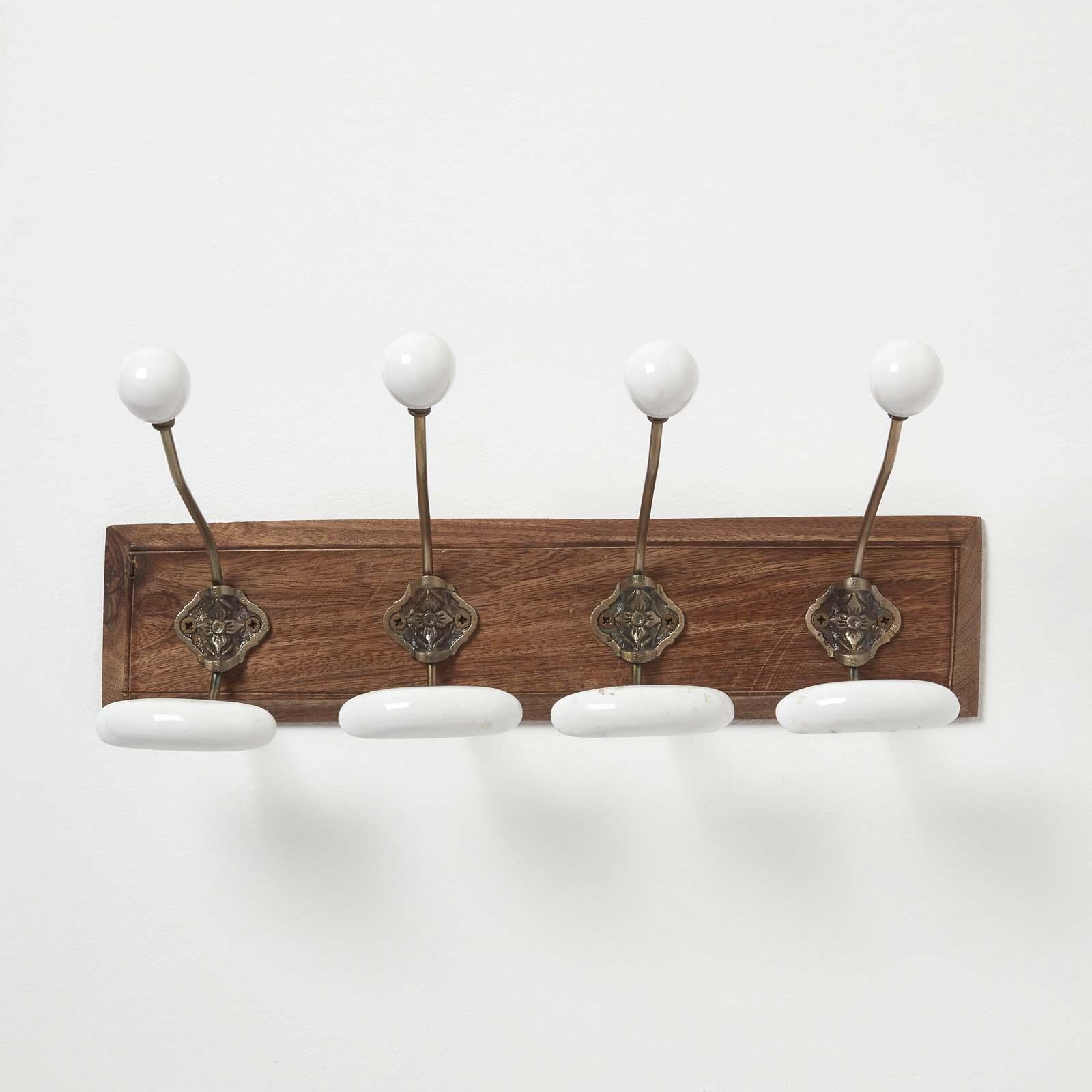 Wall Mounted Vintage style Decorative Coat Rack Hook Hangers with 2 and 4 Hooks - Picture 14 of 32