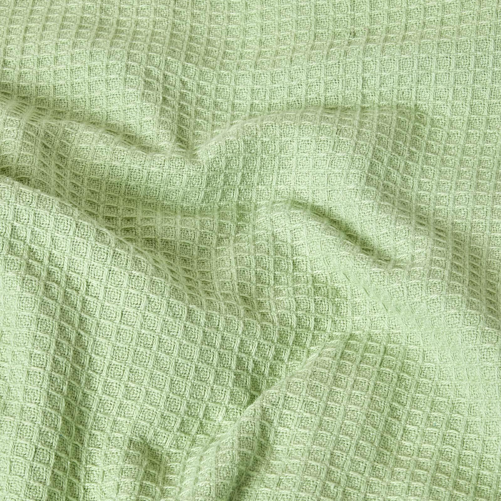 Organic Cotton Waffle Blanket/ Throw Blue, Pink, Green, Natural, White - Picture 23 of 28