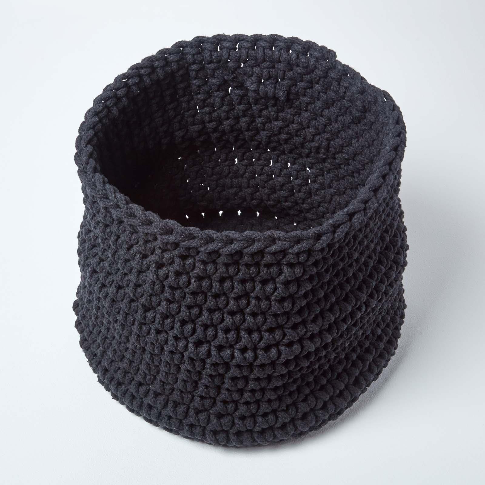 100% Cotton Round Knitted Storage Basket Books & Cloths Storage Handmade Basket - Picture 6 of 135