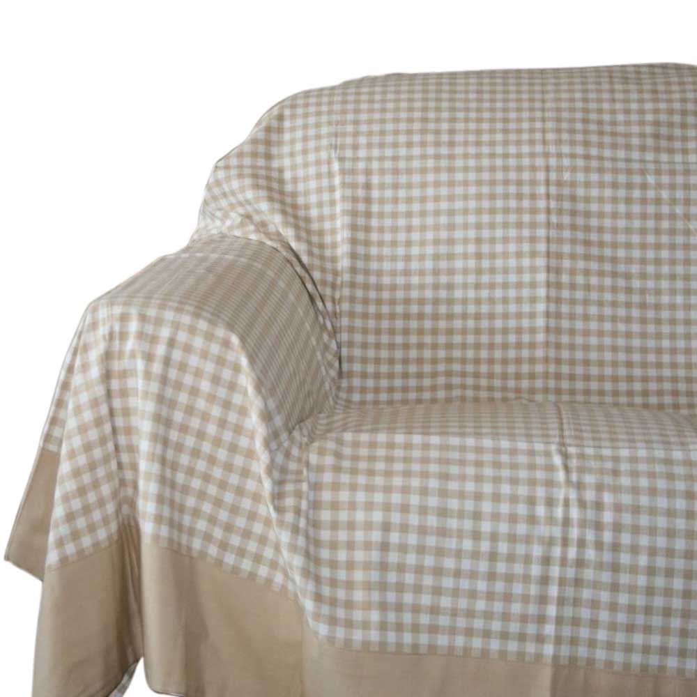 Gingham Check Extra Large Cotton Sofa Throw Bed Covers Settee Gingham Check Extra Large Cotton Sofa Throw Bed Covers Settee