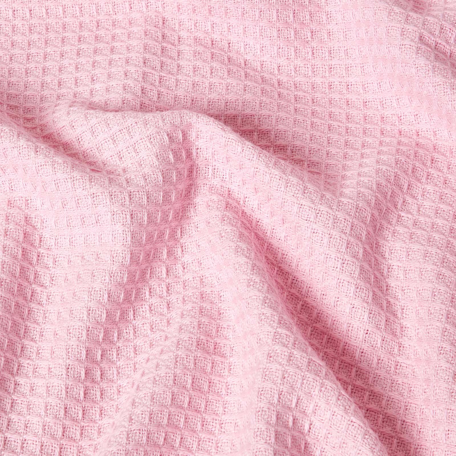 Organic Cotton Waffle Blanket/ Throw Blue, Pink, Green, Natural, White - Picture 17 of 28