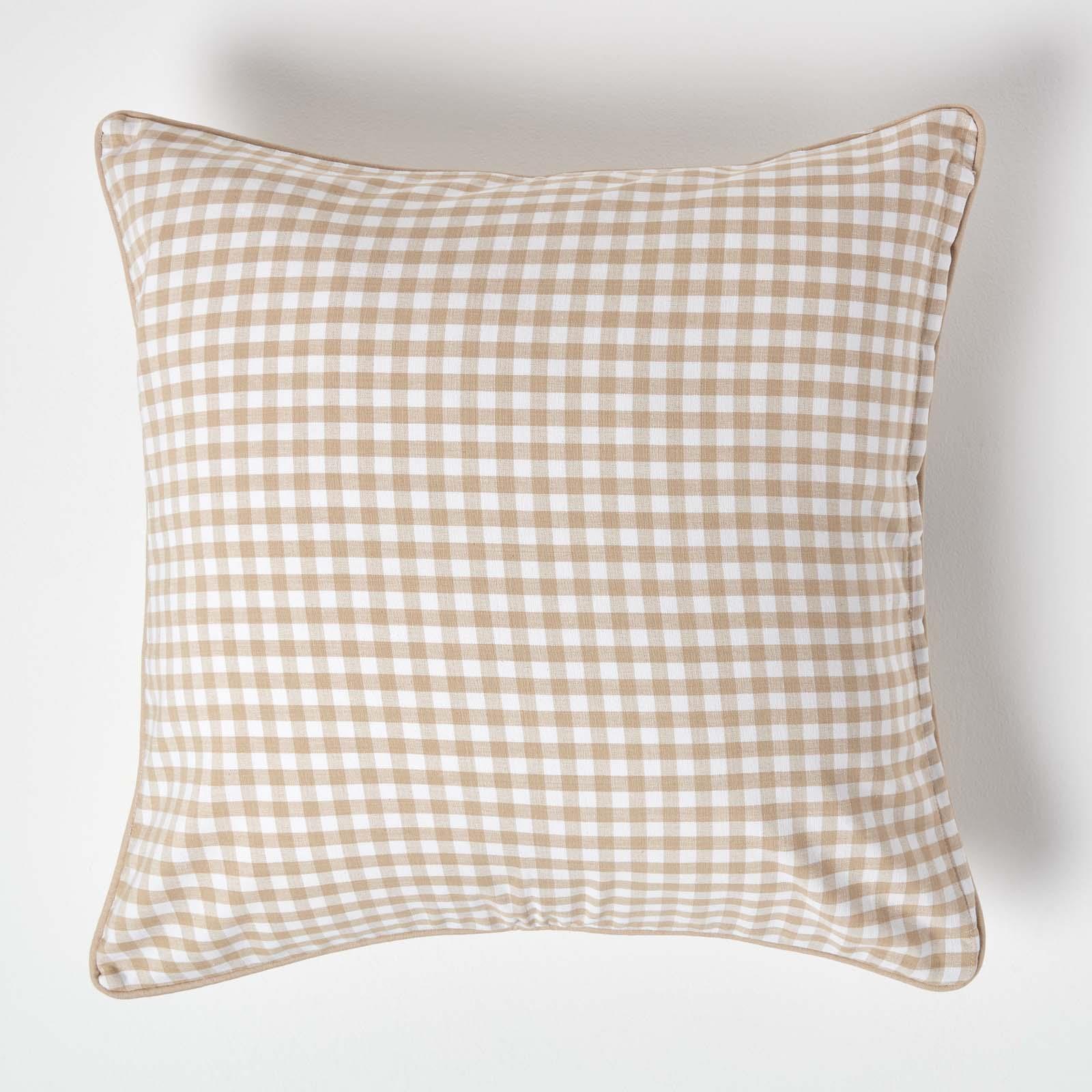 100 Cotton Gingham Check Cushion Cover Square Rectangular Sofa Pillow Case Ebay