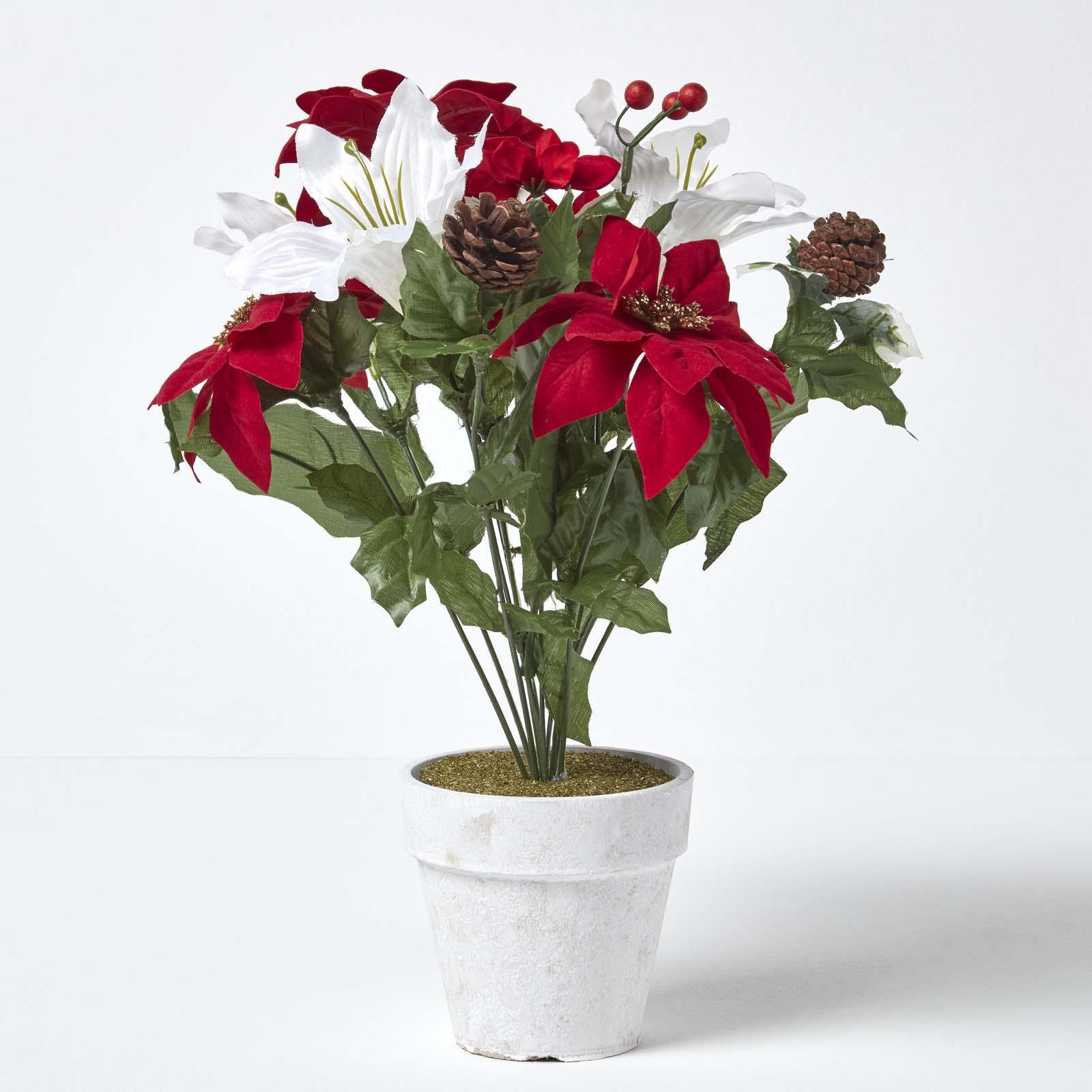 Stella Di Natale Winter Rose.Fiori Di Natale Bianco Stella Di Natale E Satinata Bucaneve Accordo Decorativi Ebay