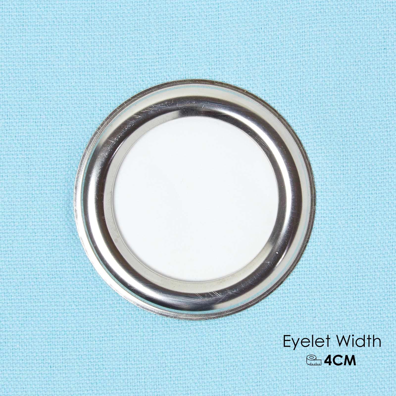 Plain Dyed Heavy Cotton Curtain Eyelet Ready Made Ring Top White, Blue, Grey - Picture 17 of 83