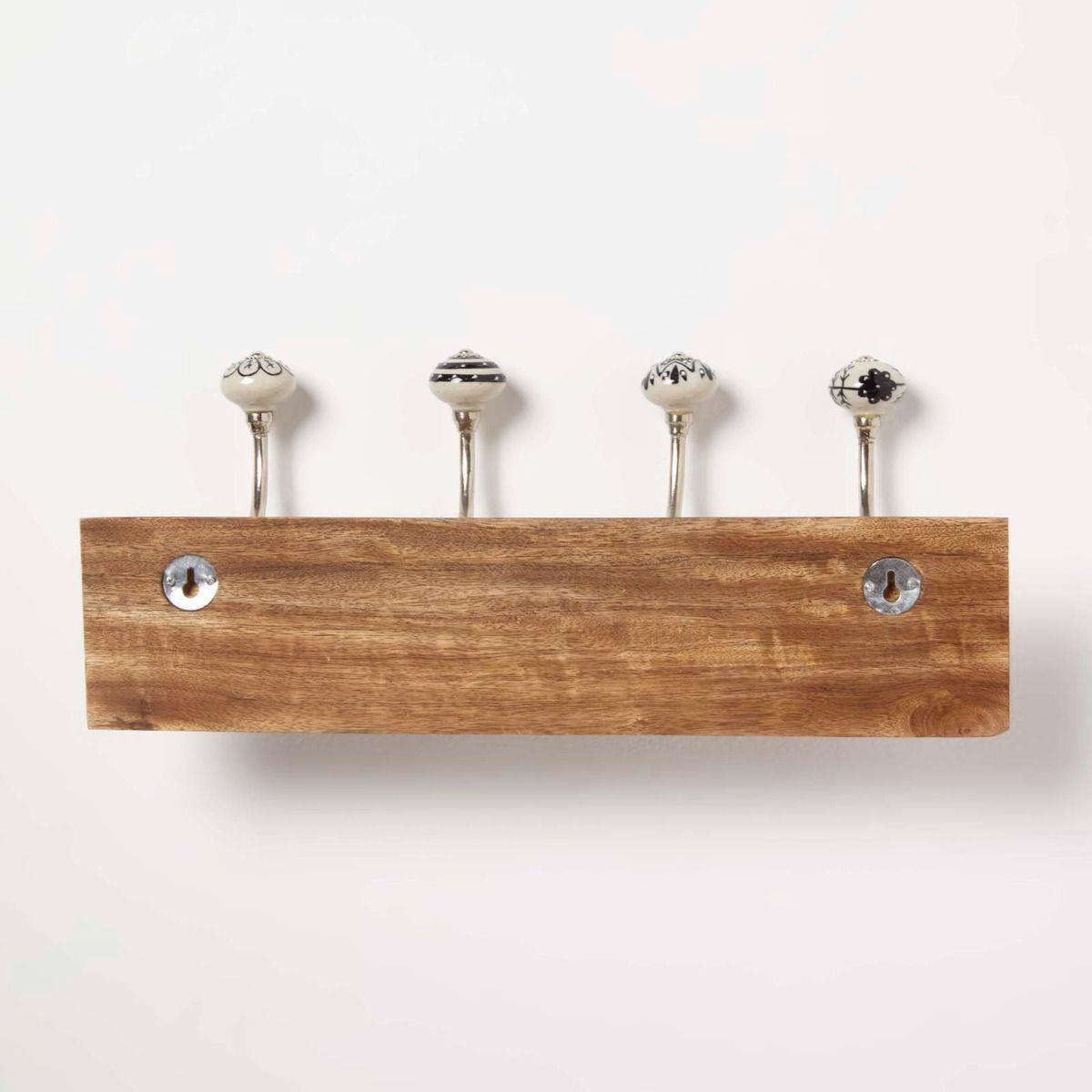 Wall Mounted Vintage style Decorative Coat Rack Hook Hangers with 2 and 4 Hooks - Picture 8 of 32