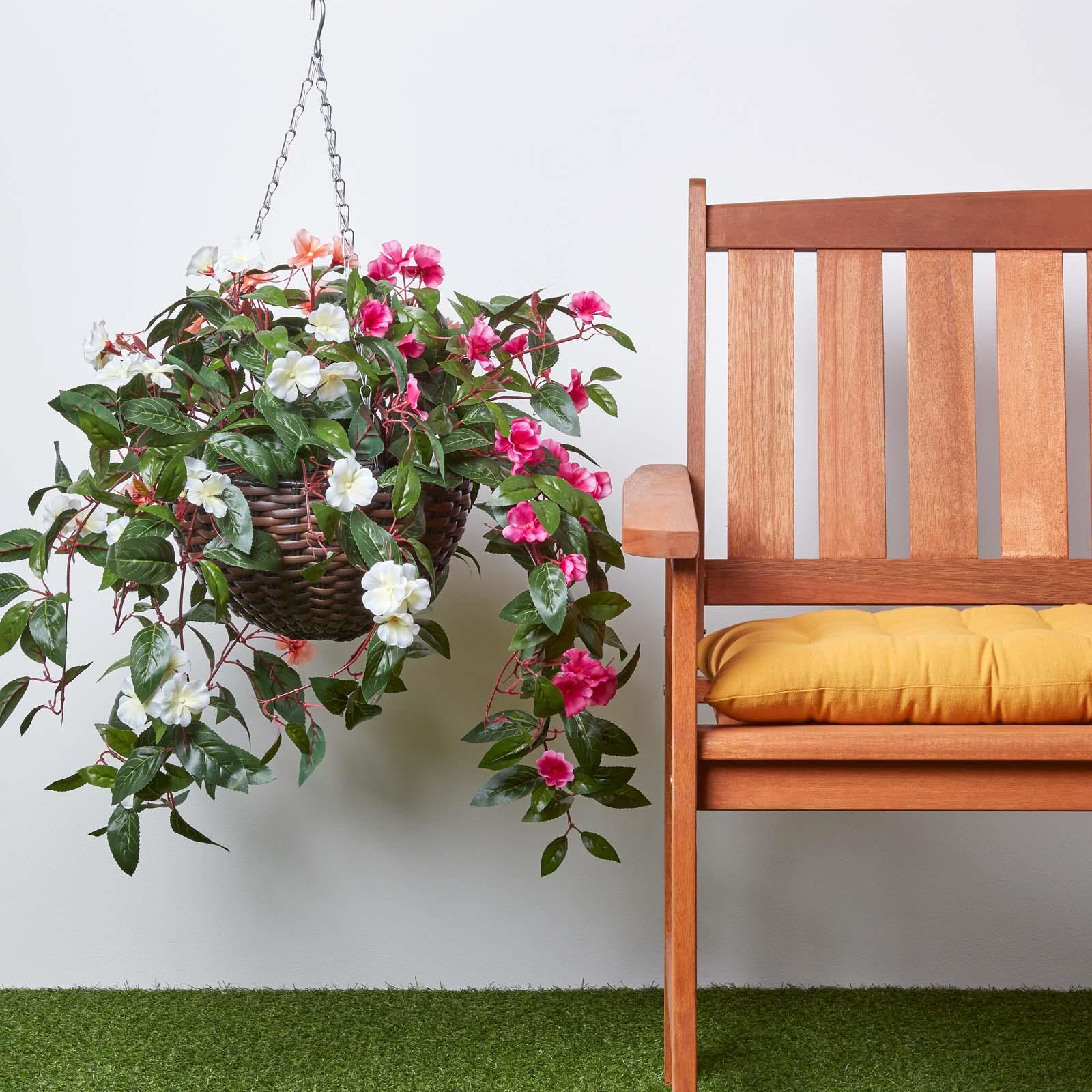 Artificial Hanging Basket Multi Colour Flower for Indoor/ Outdoor