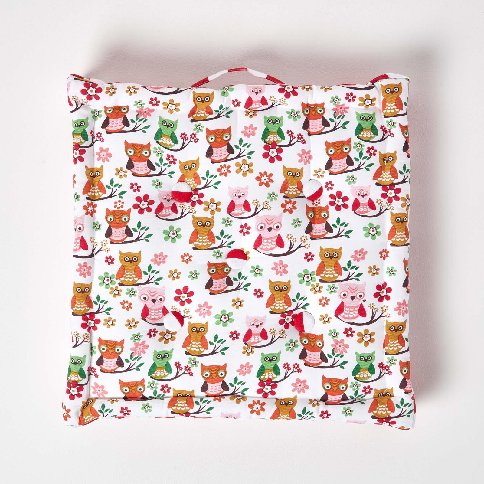 Cotton Floral Floor Cushions Large Kids Garden Dining Chair Seat Pad Booster - Picture 40 of 57
