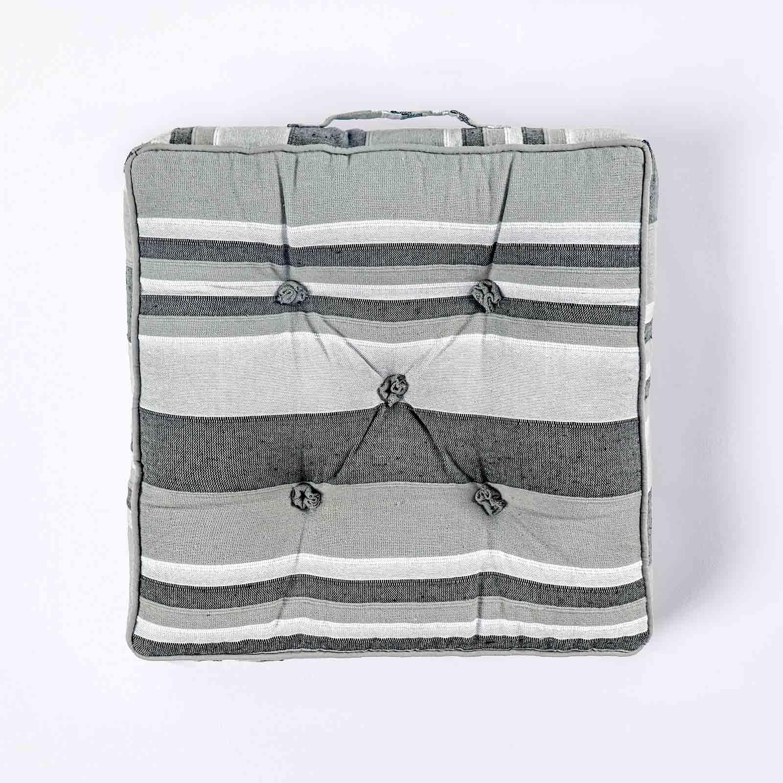 Morocco Striped Floor Cushion Outdoor Garden Dining Booster Seat Pads Square - Picture 34 of 49