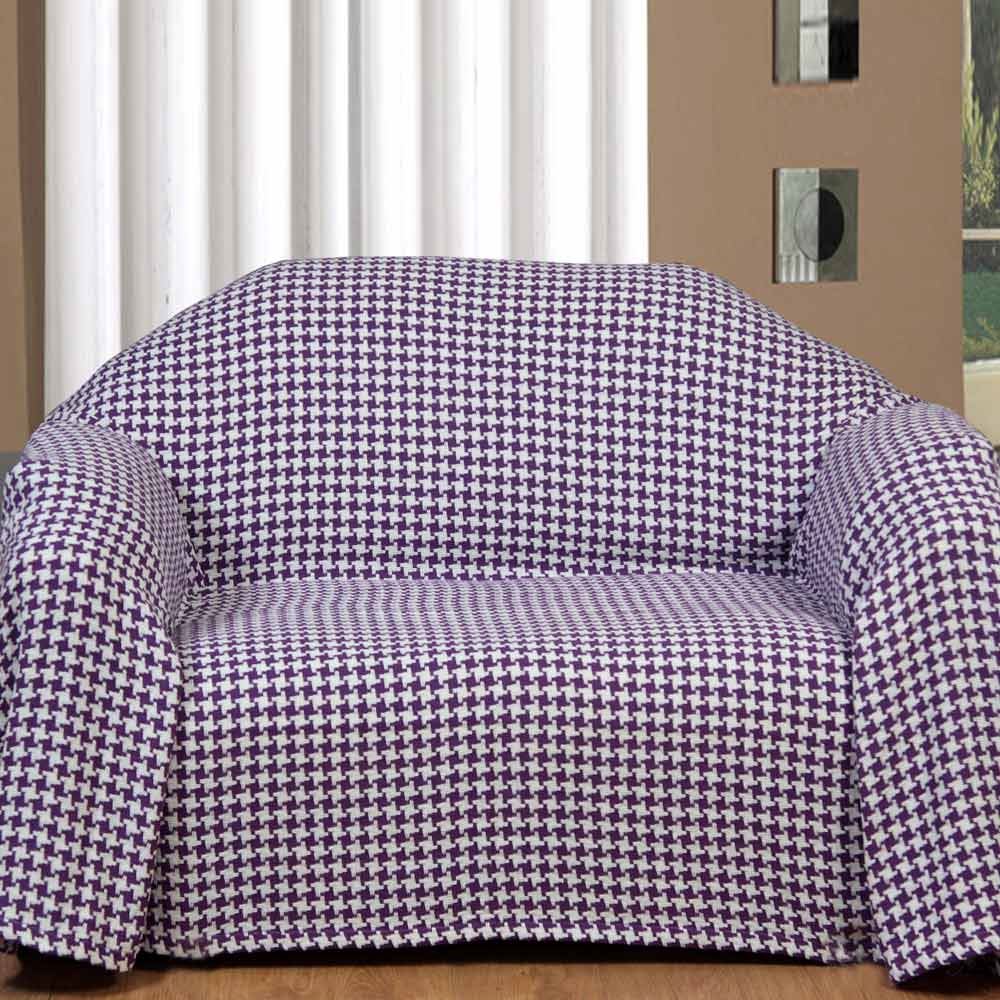 Houndstooth Cotton Check Extra Large Sofa Bed Throws Blanket