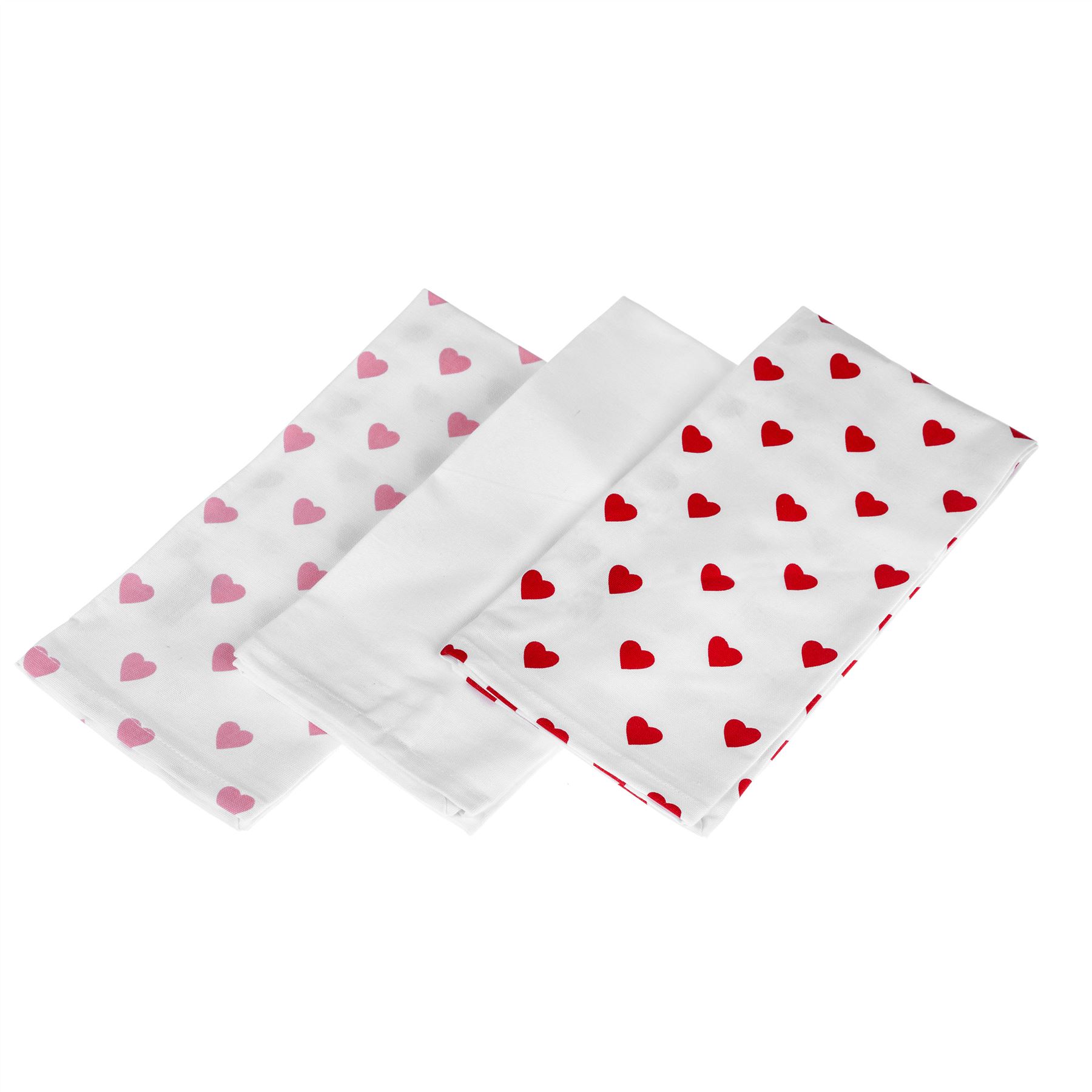 Cotton Pink And Red Hearts Kitchen Double Oven Gloves Apron Towel Pot Holder - Picture 17 of 22