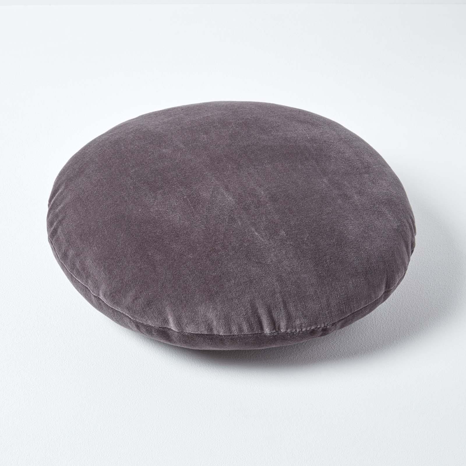 Luxury Super Soft Cotton Round Filled Plain Scatter Cushion, 40cm Diameter - Picture 10 of 26