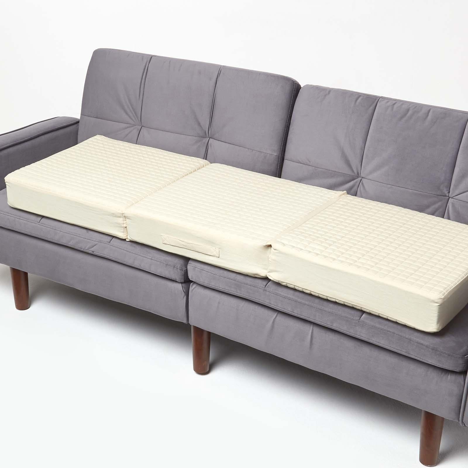 3 Seater Quilted Orthopaedic Booster Cushion Cover with Zip - Picture 3 of 50