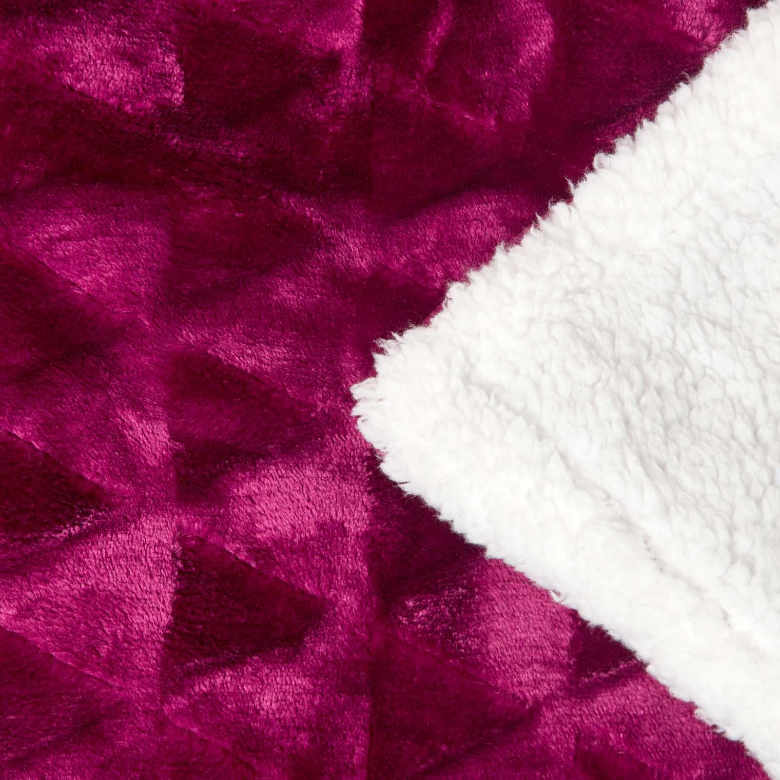 Velvet Throw Over Sofa Bedspread Geometric Triangle Soft Bed Protector Cover - Picture 27 of 74