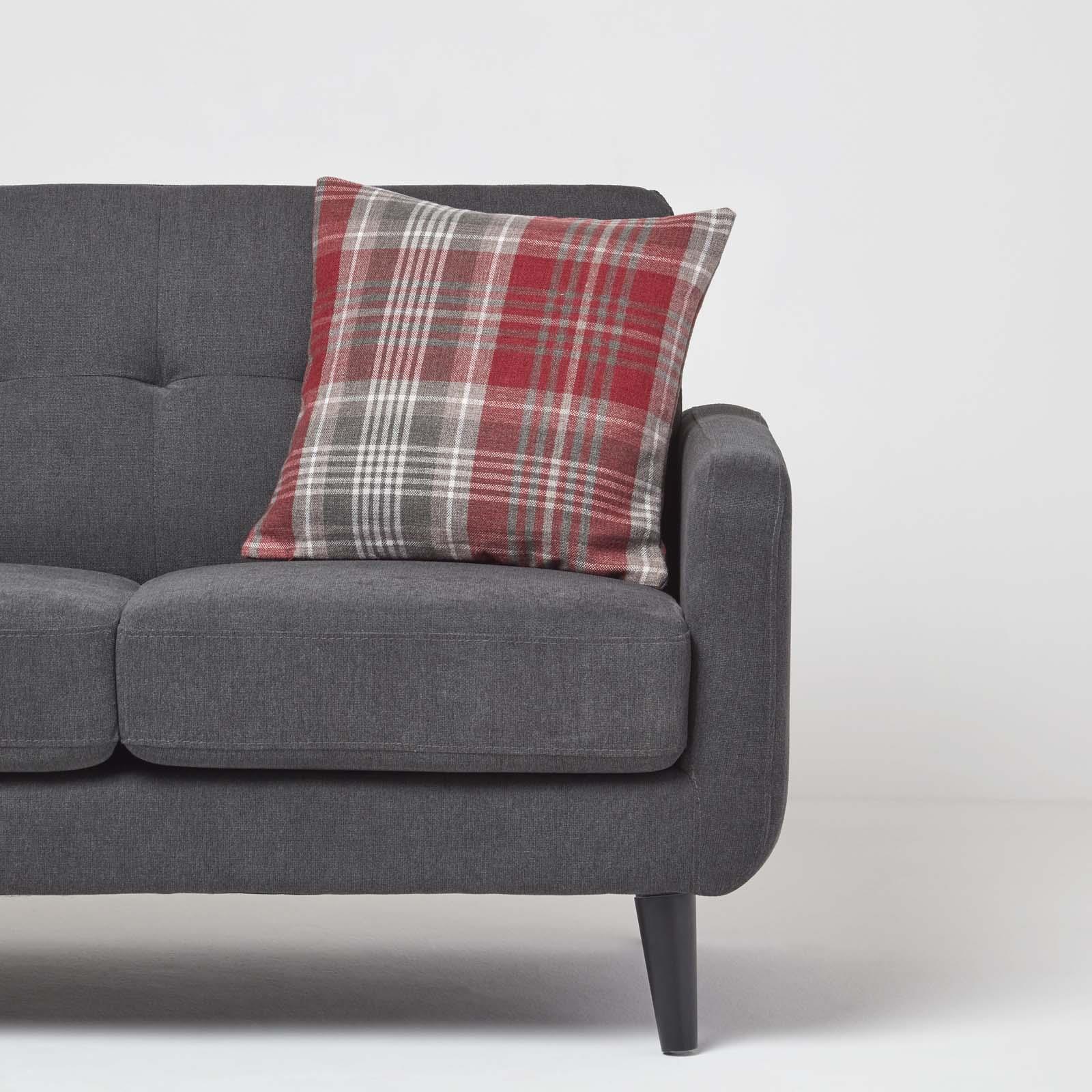 Tartan Check 100% Cotton and Polyester Sofa or Settee Cushion Covers Washable - Picture 42 of 50